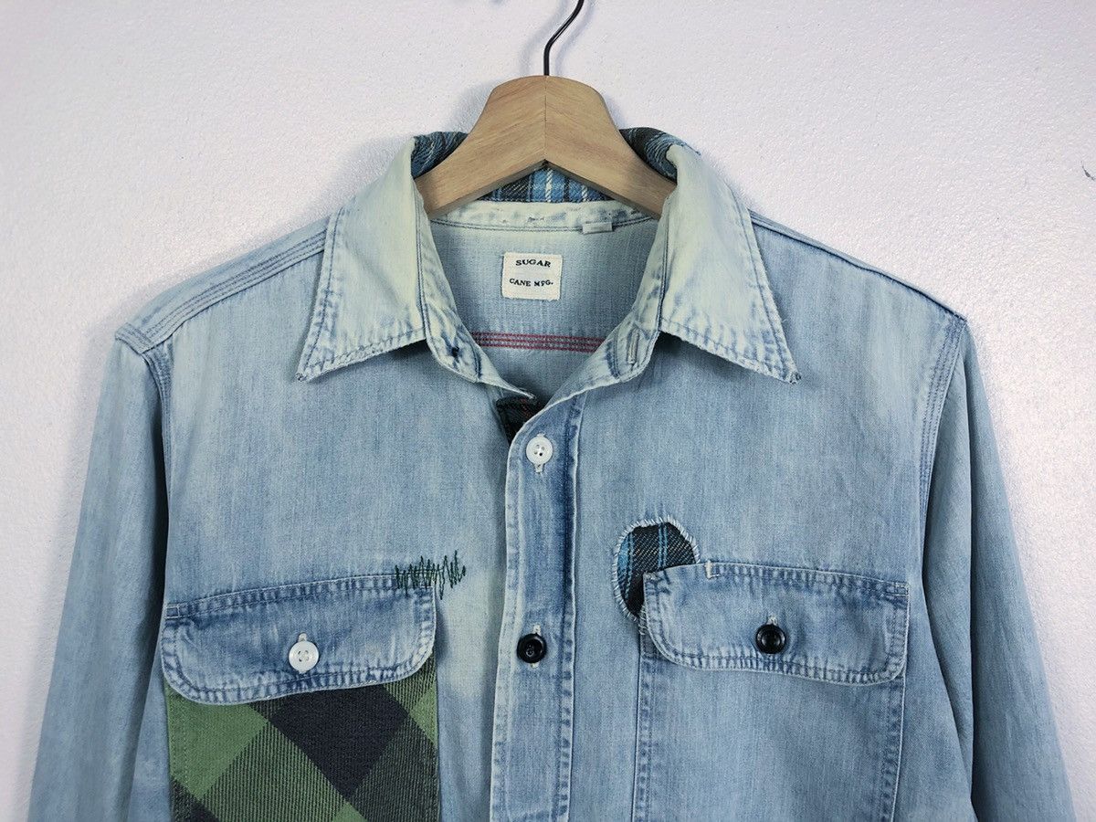 Sugar Cane × Vintage Vintage Sugar Cane Patchwork Button Ups Shirt Nice Design Size US S / EU 44-46 / 1 - 2 Thumbnail