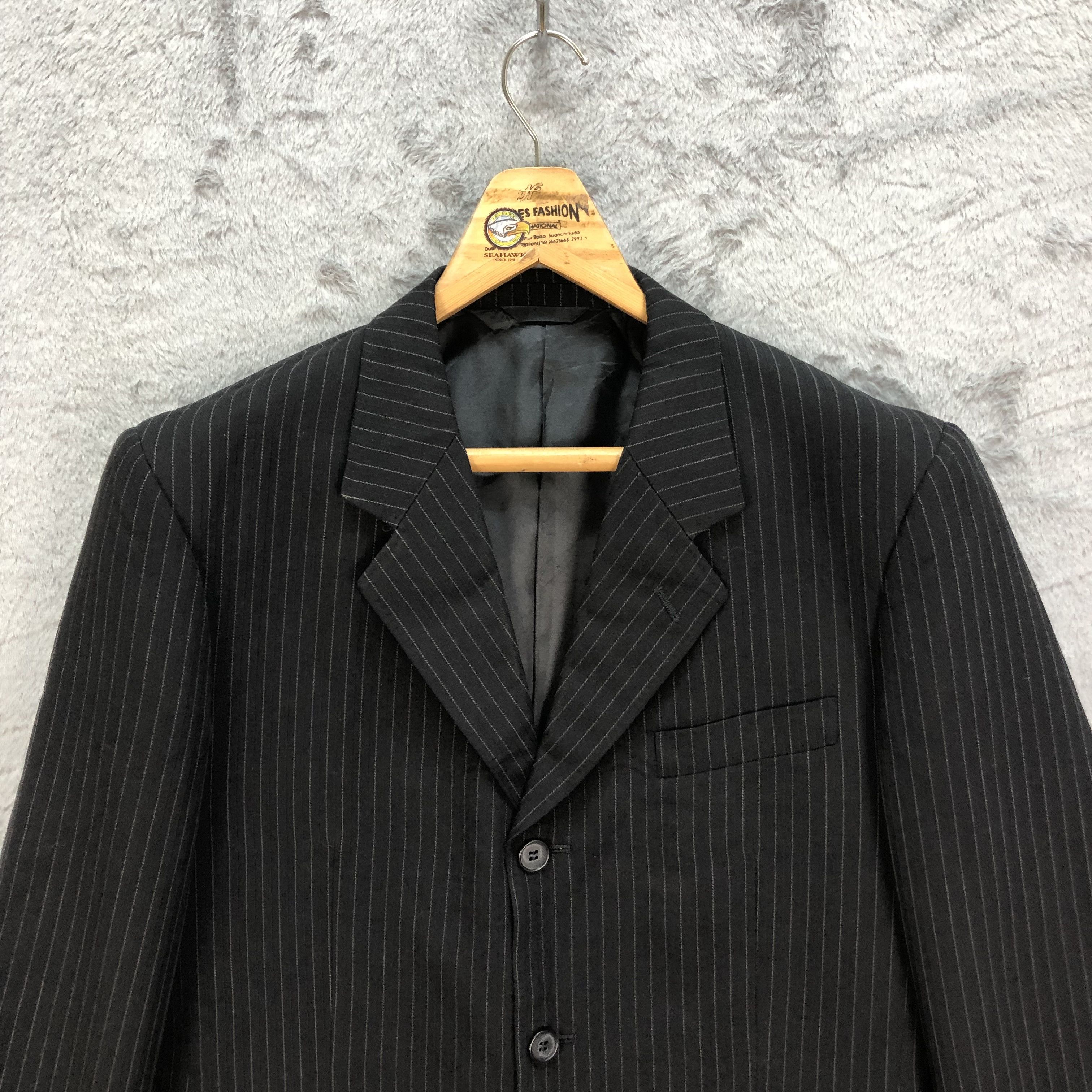 Yohji Yamamoto YOHJI YAMAMOTO A.A.R D'URBAN STRIPED SUIT JACKET #1072-44 Size 40R - 2 Thumbnail