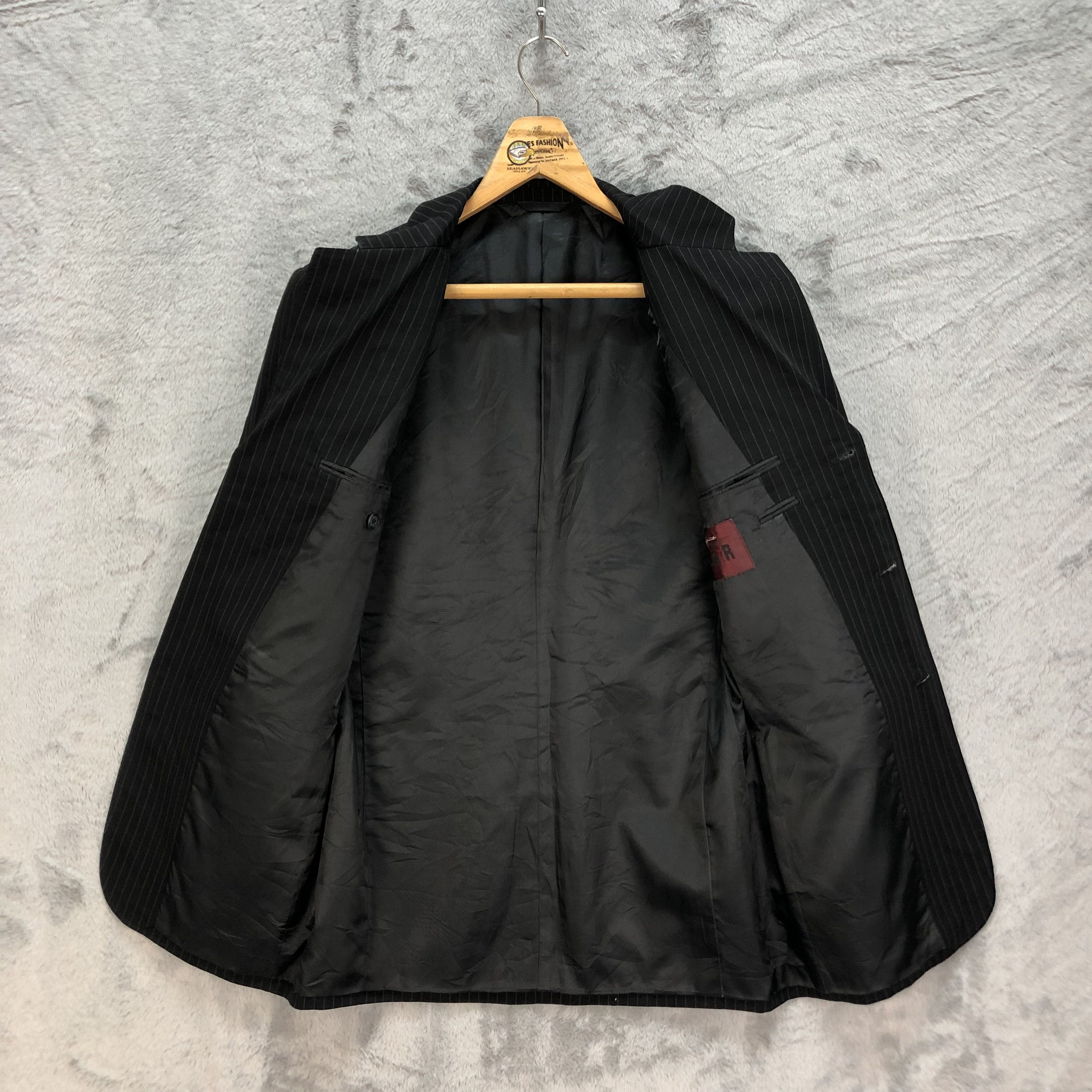 Yohji Yamamoto YOHJI YAMAMOTO A.A.R D'URBAN STRIPED SUIT JACKET #1072-44 Size 40R - 6 Thumbnail