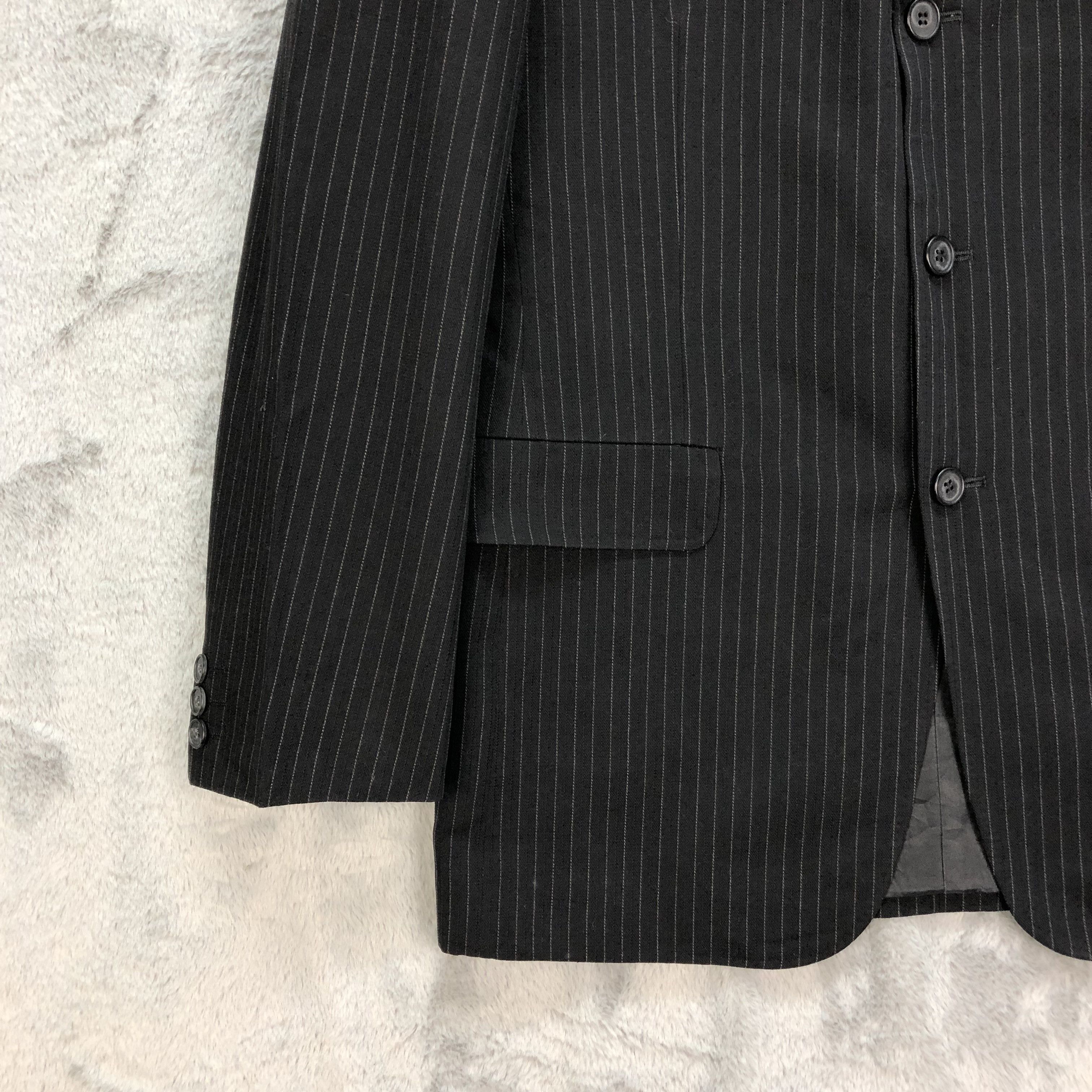 Yohji Yamamoto YOHJI YAMAMOTO A.A.R D'URBAN STRIPED SUIT JACKET #1072-44 Size 40R - 4 Thumbnail