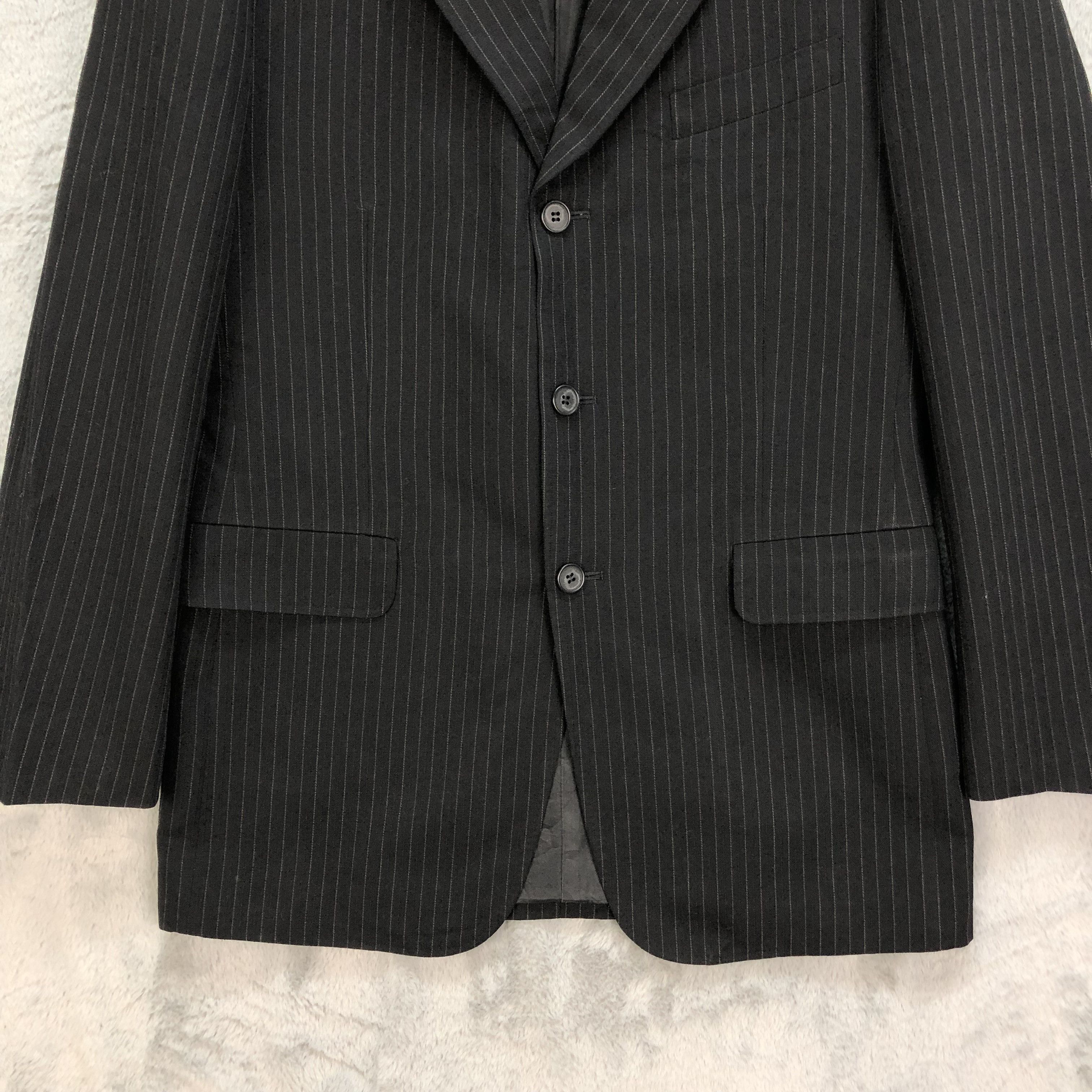 Yohji Yamamoto YOHJI YAMAMOTO A.A.R D'URBAN STRIPED SUIT JACKET #1072-44 Size 40R - 3 Thumbnail