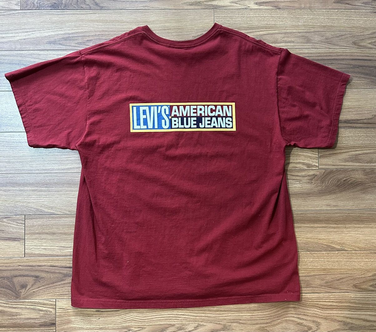 90s USA Made Levi’s American Blue Jeans Mullet Tee Big E