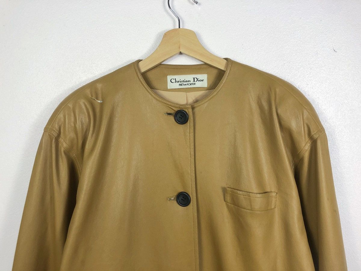 Christian Dior Monsieur × Vintage Vintage Distressed Christian Dior Artificial Leather Jacket Size US L / EU 52-54 / 3 - 3 Thumbnail