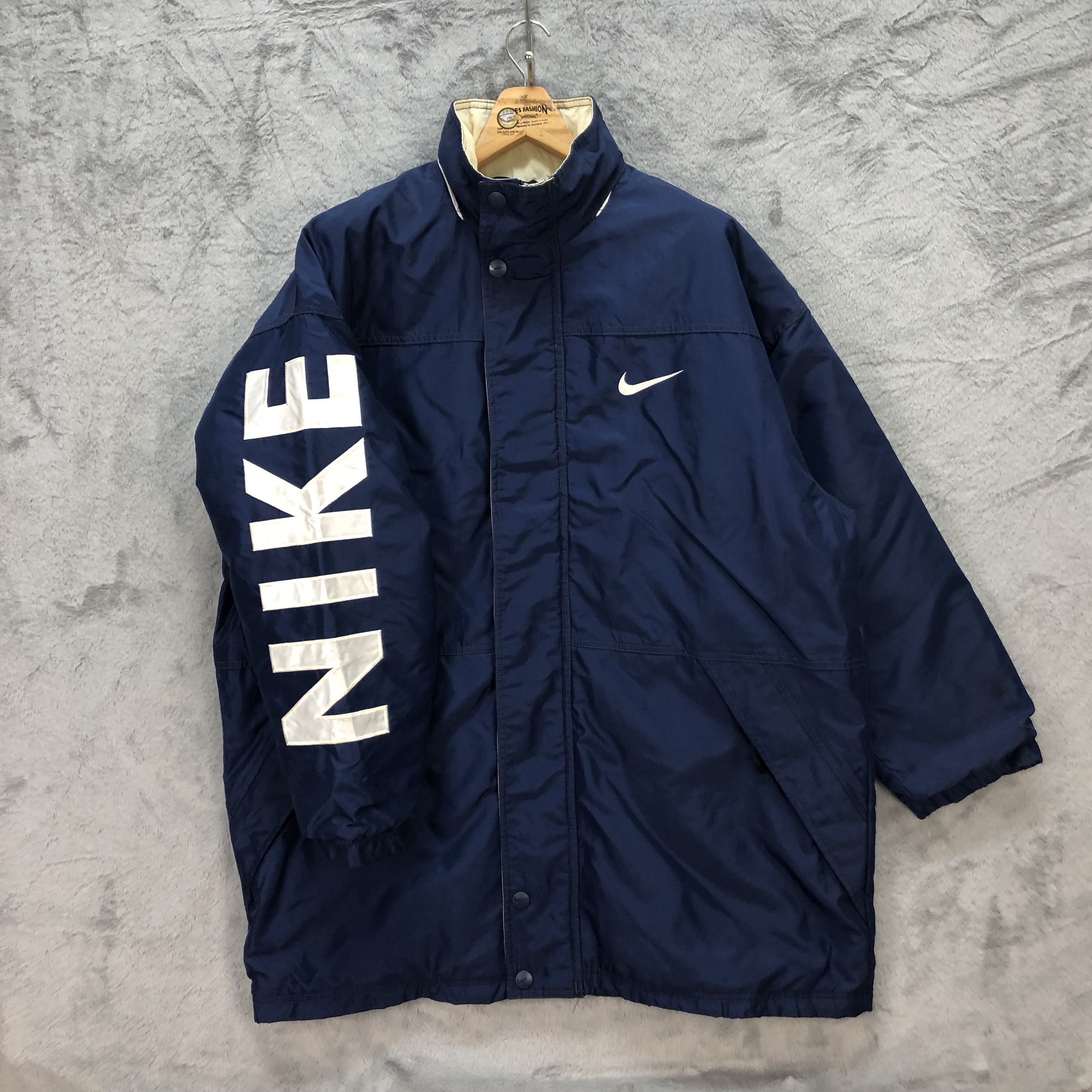 VINTAGE NIKE SLEEVE BIG LOGO PARKA #5520-195