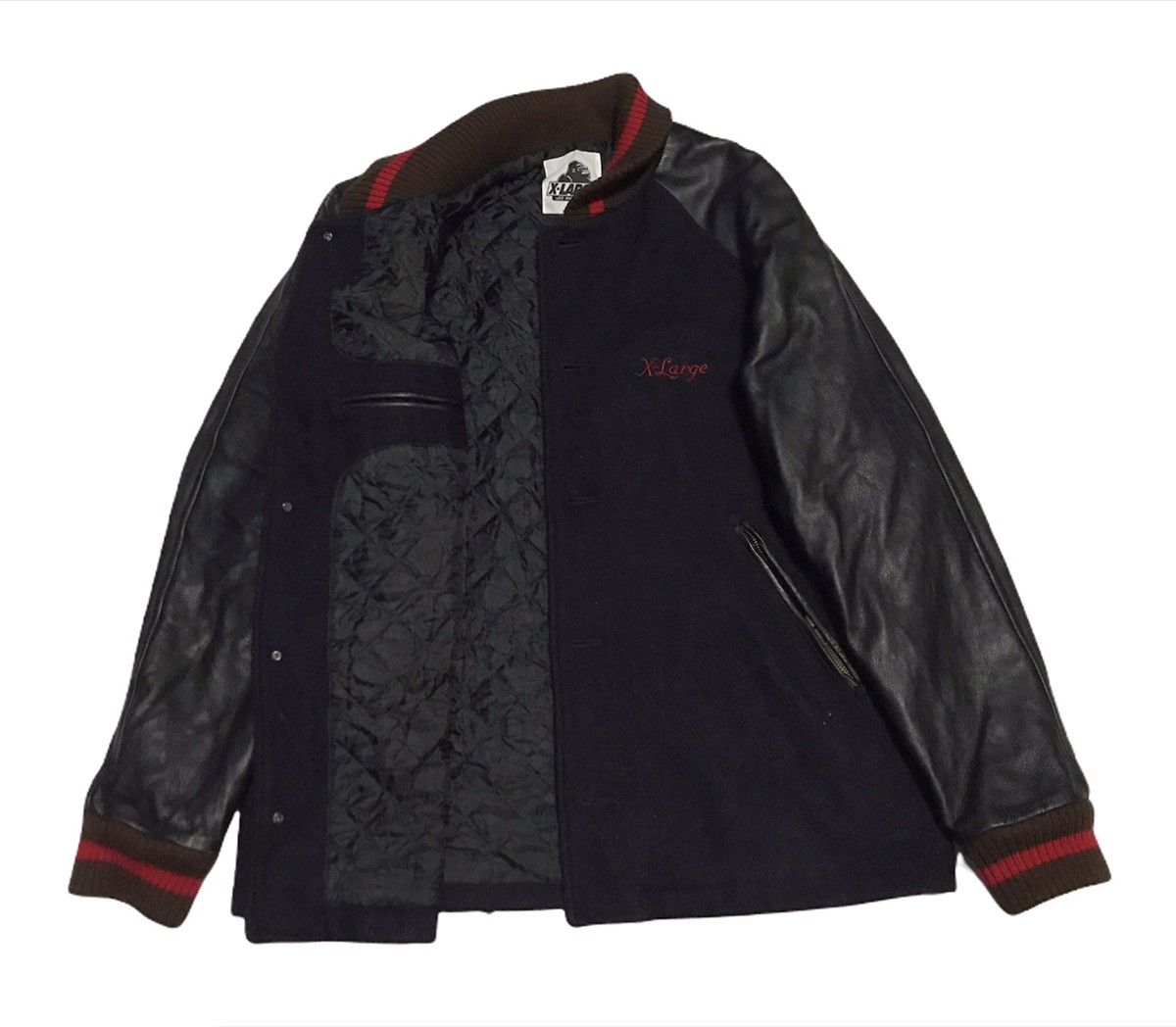 X-LARGE Los Angeles 1991 Wool + Cowhide Heavy Coat Size US M / EU 48-50 / 2 - 2 Thumbnail