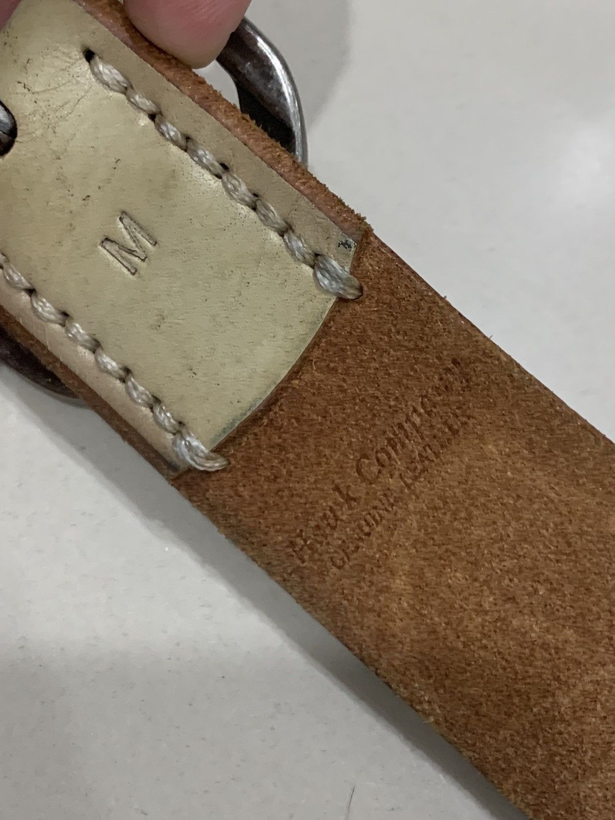 Japanese Brand × Leather HAWK COMPANY FULL LEATHER PATCHWORK CUSTOM BELT Size 34 - 4 Thumbnail