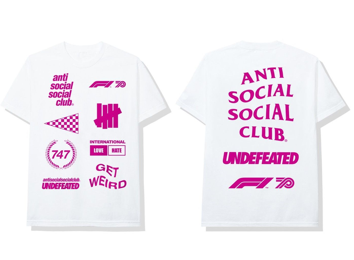 Anti Social Social Club × Formula 1 × Undefeated DS Pink UNDFTD x ASSC F1 Black Tee BAPE kith kaws FTP VLONE Size US M / EU 48-50 / 2 - 1 Preview