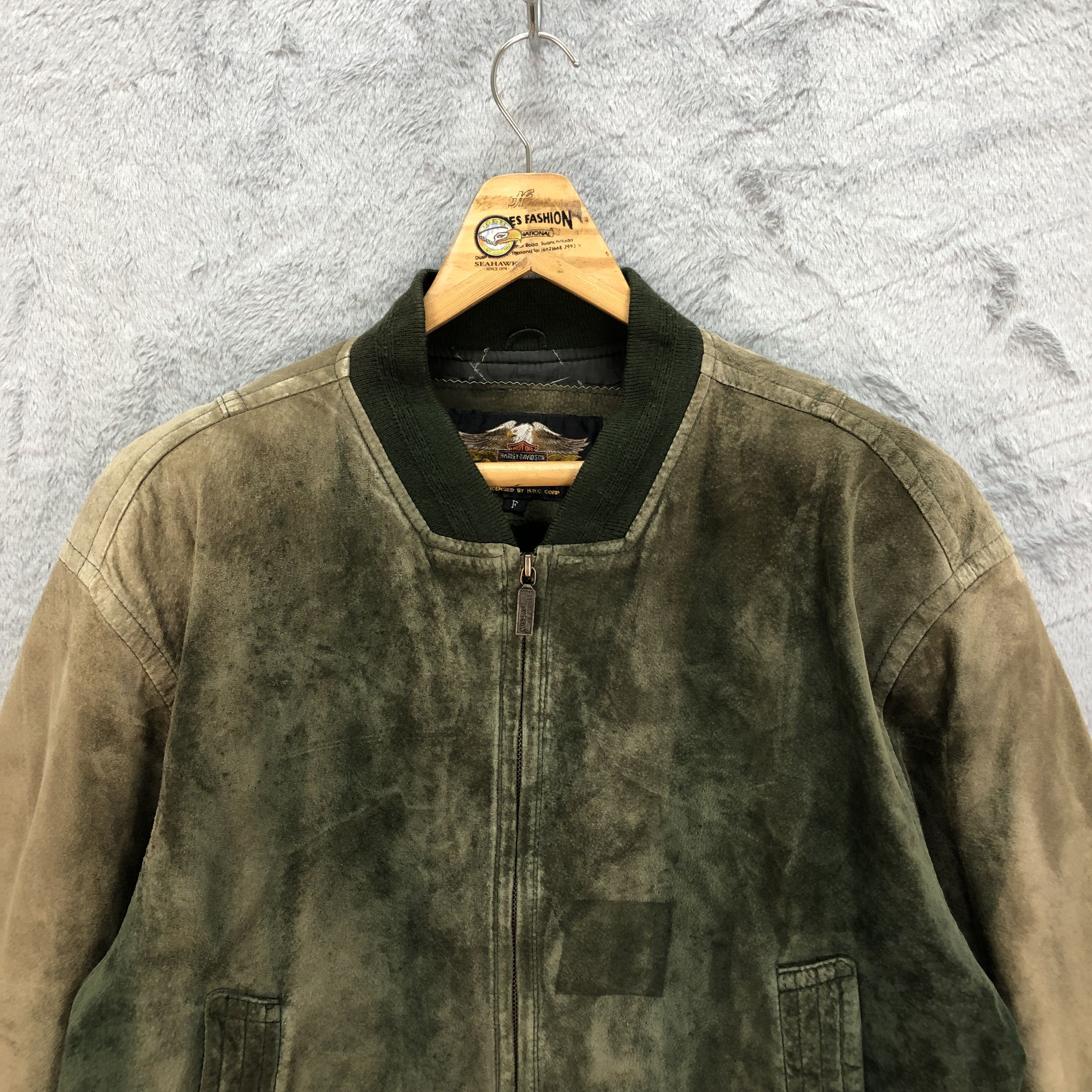 Harley Davidson VINTAGE HARLEY DAVIDSON SUEDE LEATHER JACKET #6114-48 Size US L / EU 52-54 / 3 - 4 Thumbnail