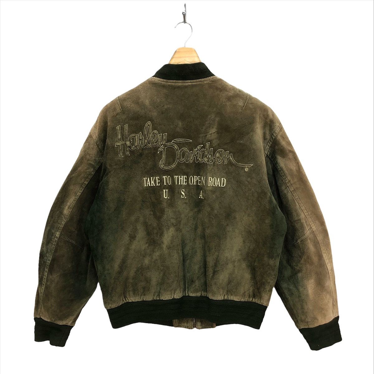 Harley Davidson VINTAGE HARLEY DAVIDSON SUEDE LEATHER JACKET #6114-48 Size US L / EU 52-54 / 3 - 1 Thumbnail