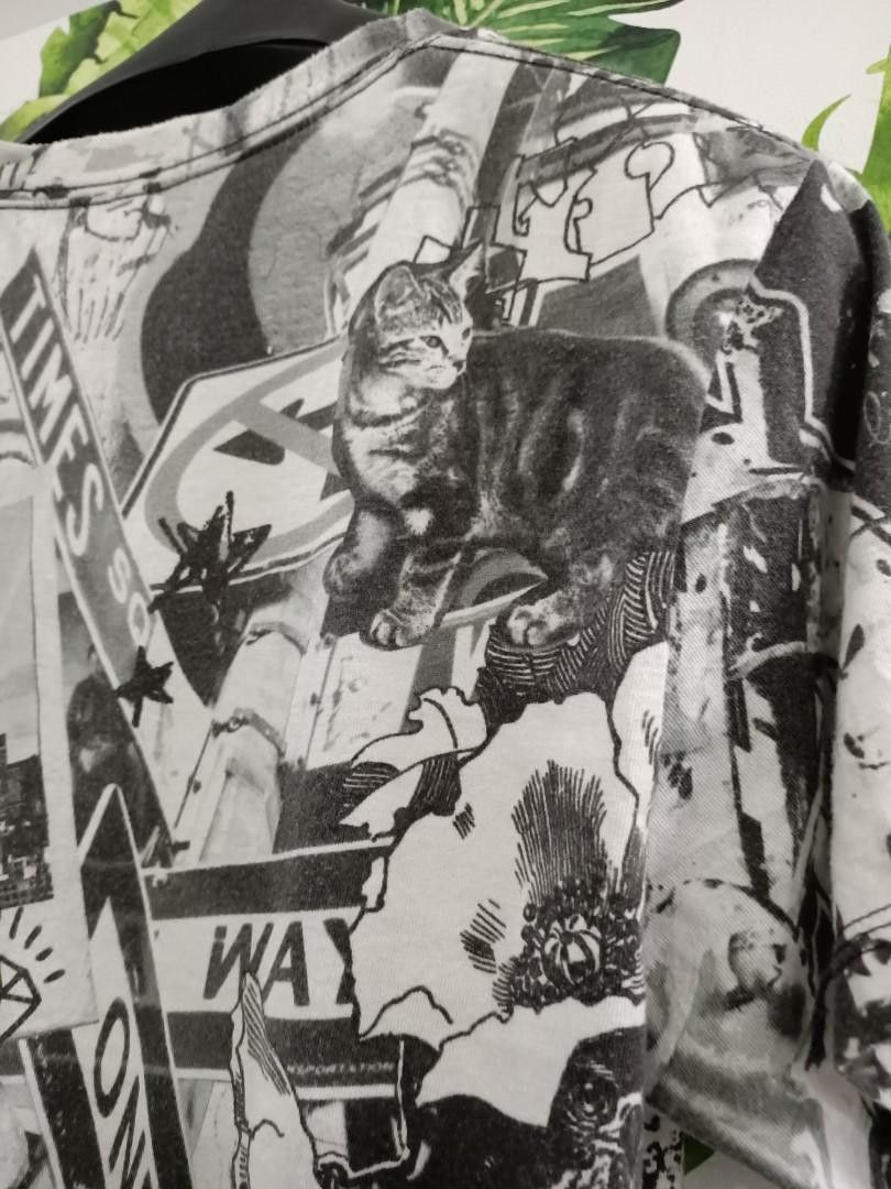 Japanese Brand X-Girl Japan Vintage Collage Skate & Cats Tee Size US S / EU 44-46 / 1 - 8 Thumbnail