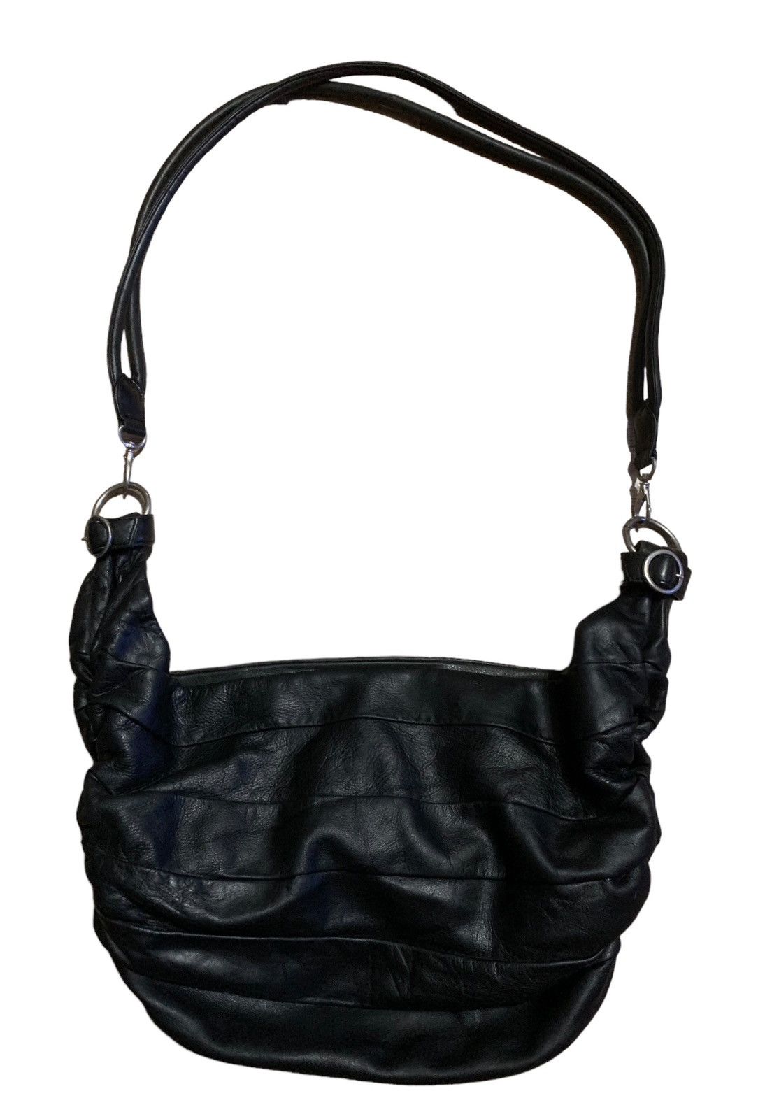 Alfredo Bannister Leather Crossbody Messenger Sling Bag in Black, Men's