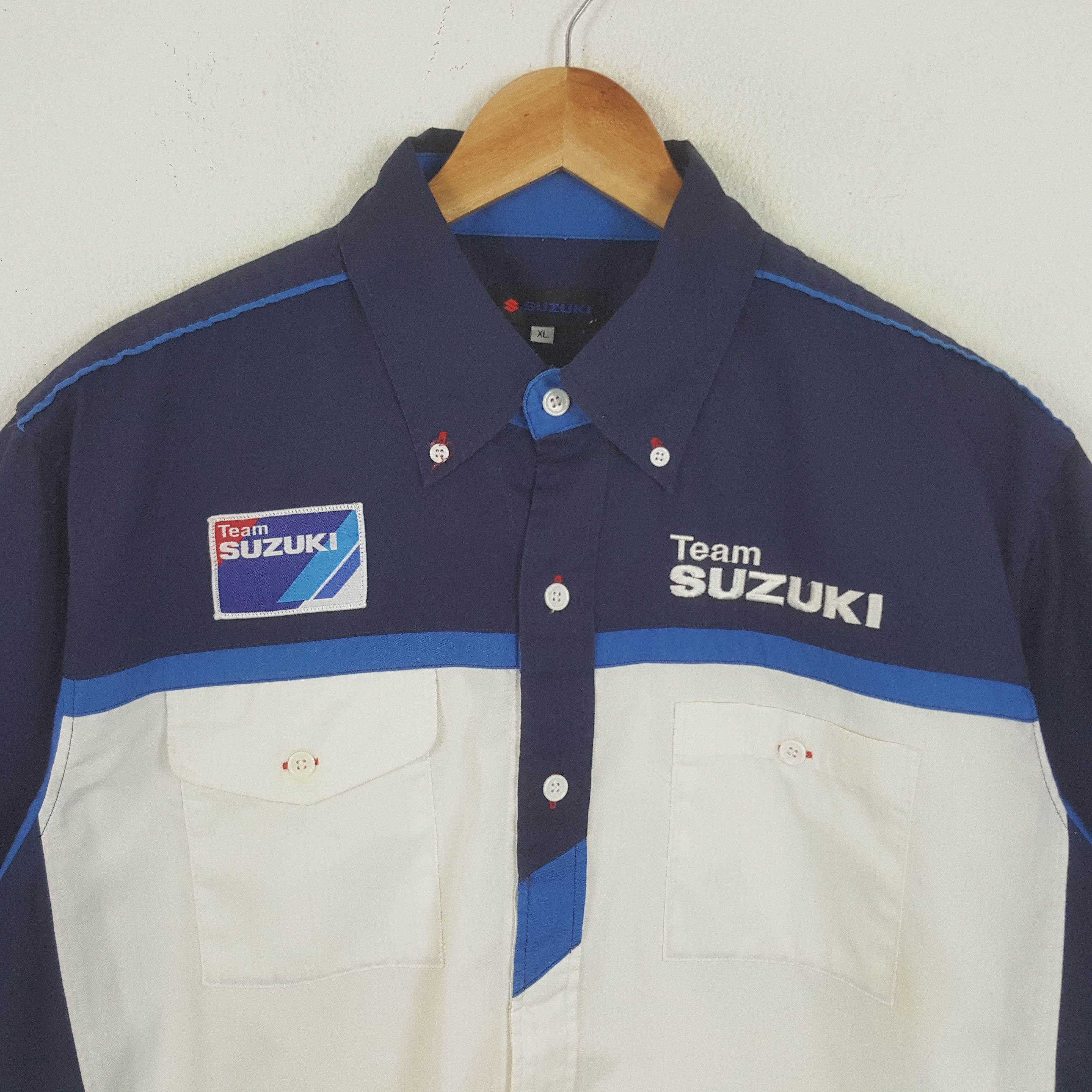 Vintage Vintage SUZUKI Racing Team Motorsport Staff Shirt Size US XL / EU 56 / 4 - 4 Thumbnail