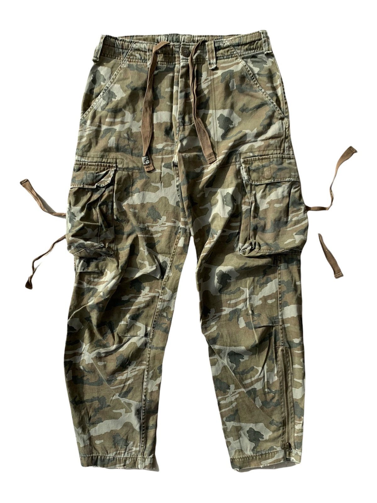 Japanese Brand Real Crush Camouflage Multi Pocket Parachute Cargo Pant Size US 31 - 2 Thumbnail