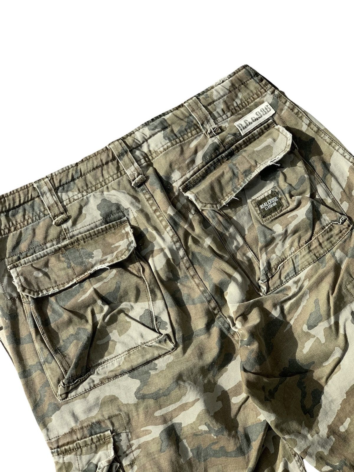 Japanese Brand Real Crush Camouflage Multi Pocket Parachute Cargo Pant Size US 31 - 4 Thumbnail
