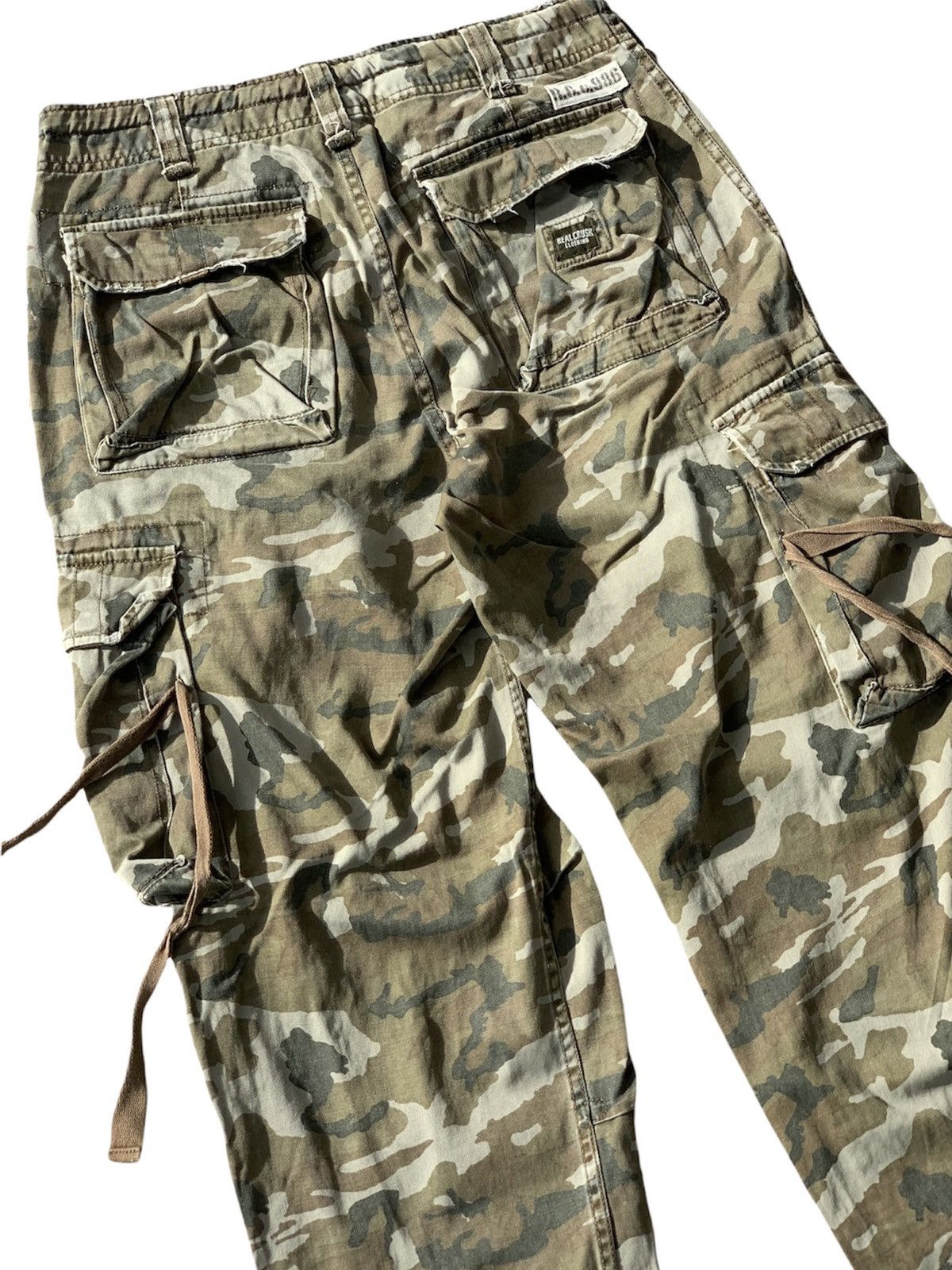 Japanese Brand Real Crush Camouflage Multi Pocket Parachute Cargo Pant Size US 31 - 3 Thumbnail