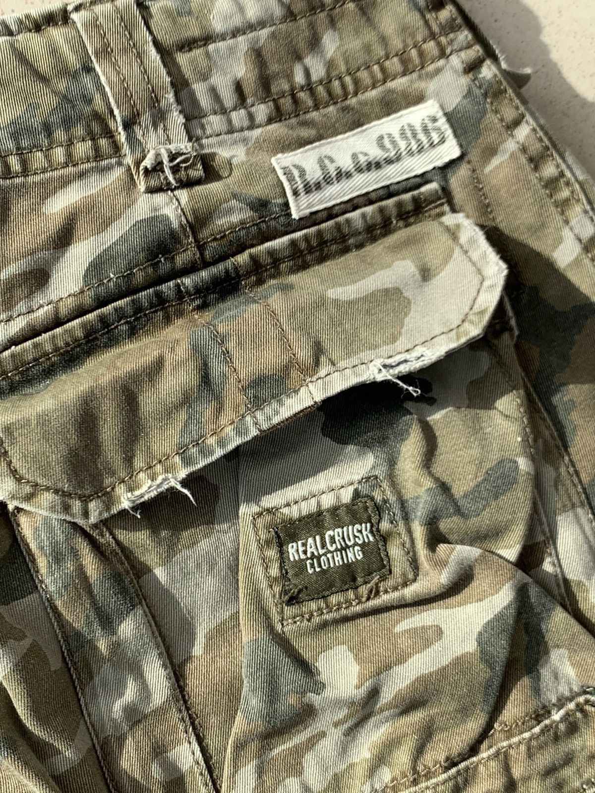Japanese Brand Real Crush Camouflage Multi Pocket Parachute Cargo Pant Size US 31 - 9 Thumbnail
