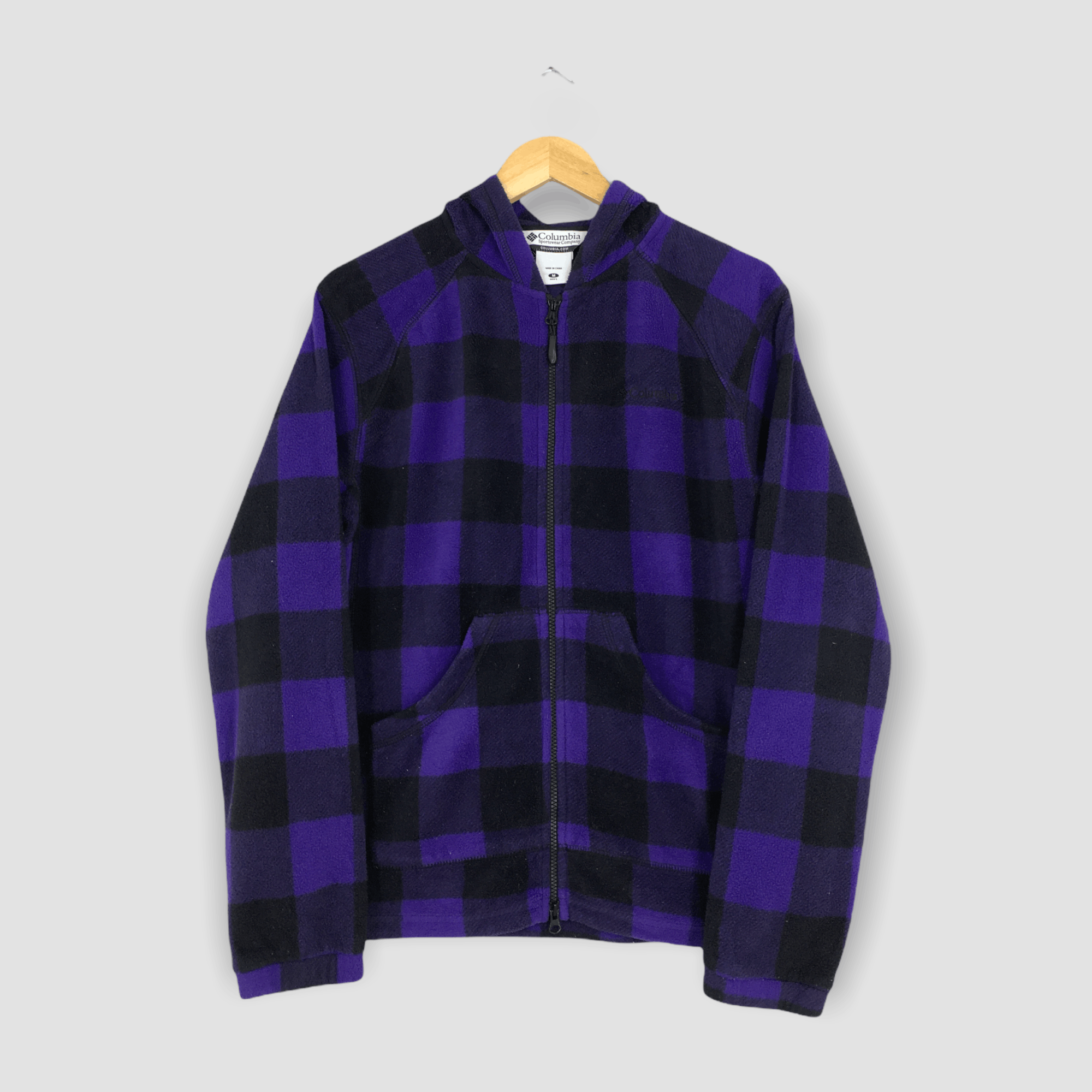 image of Columbia Sportswear Checkered Fleece Zipper Sweater Medium, Men's