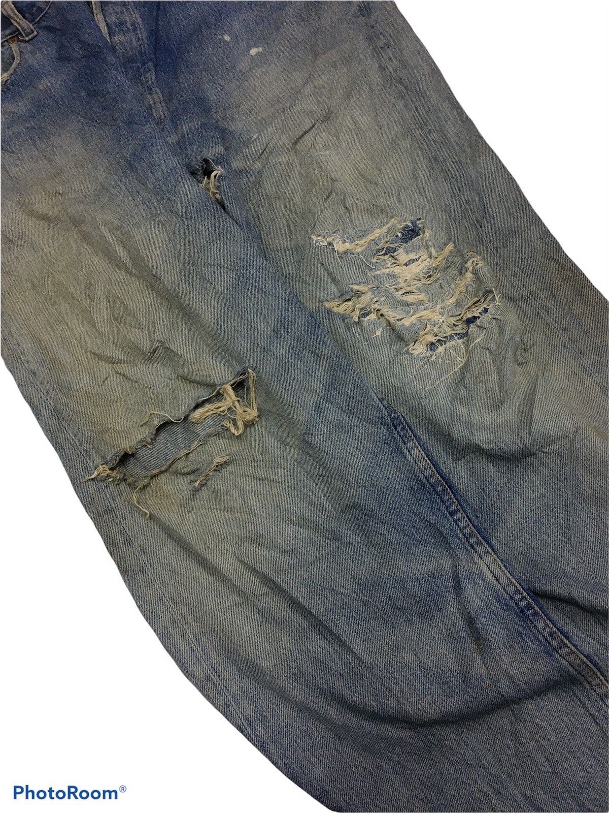 Levi's Vintage Levis Distressed Denim Kobain Style Size US 37 - 5 Thumbnail