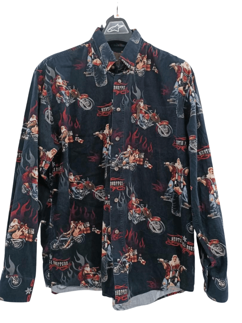 Vintage North River Overprint Chopper Button-ups