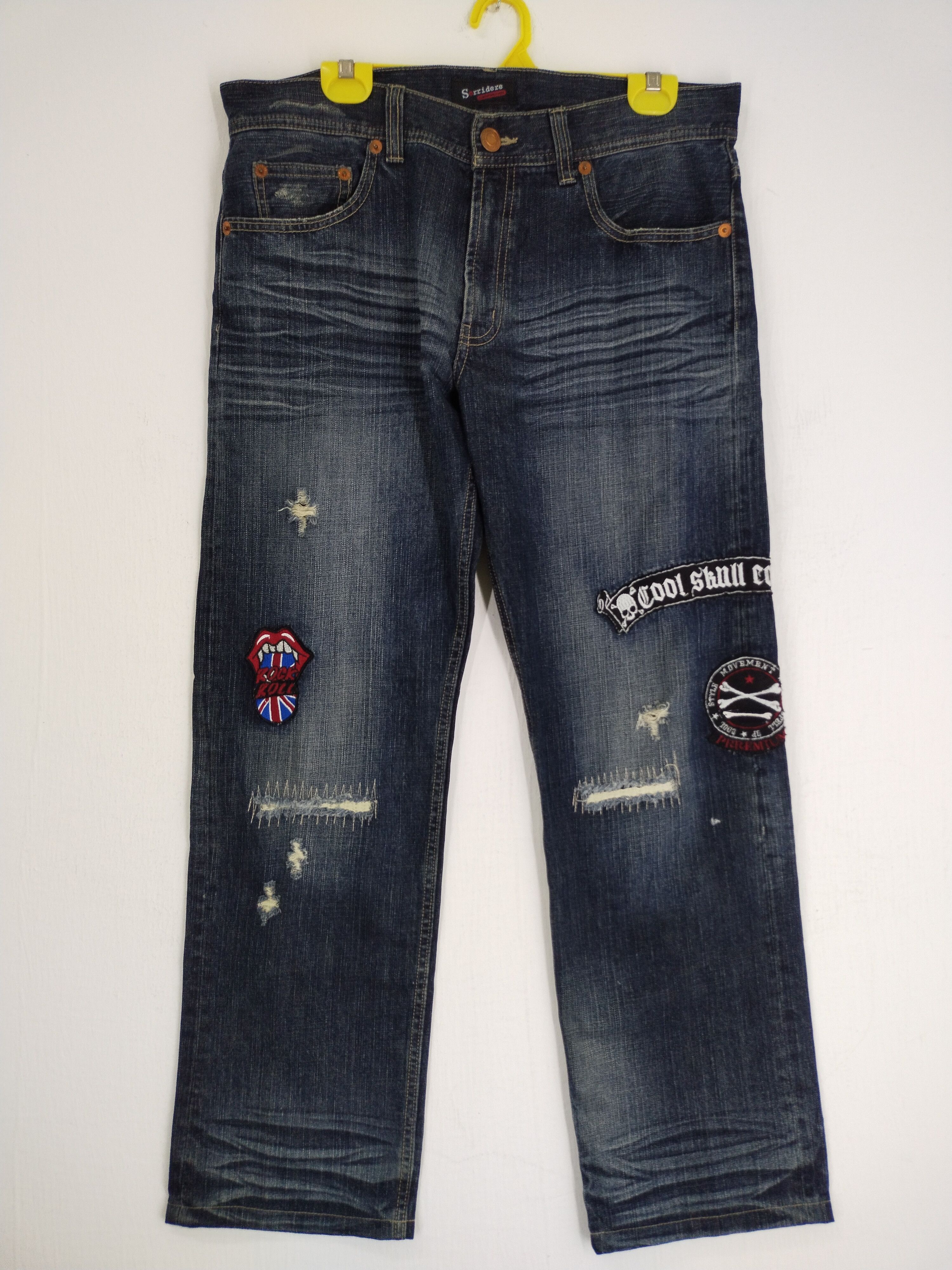 Edition Japan VINTAGE SORRIDERE PATCHES DENIM JEANS Size US 36 / EU 52 - 1 Thumbnail