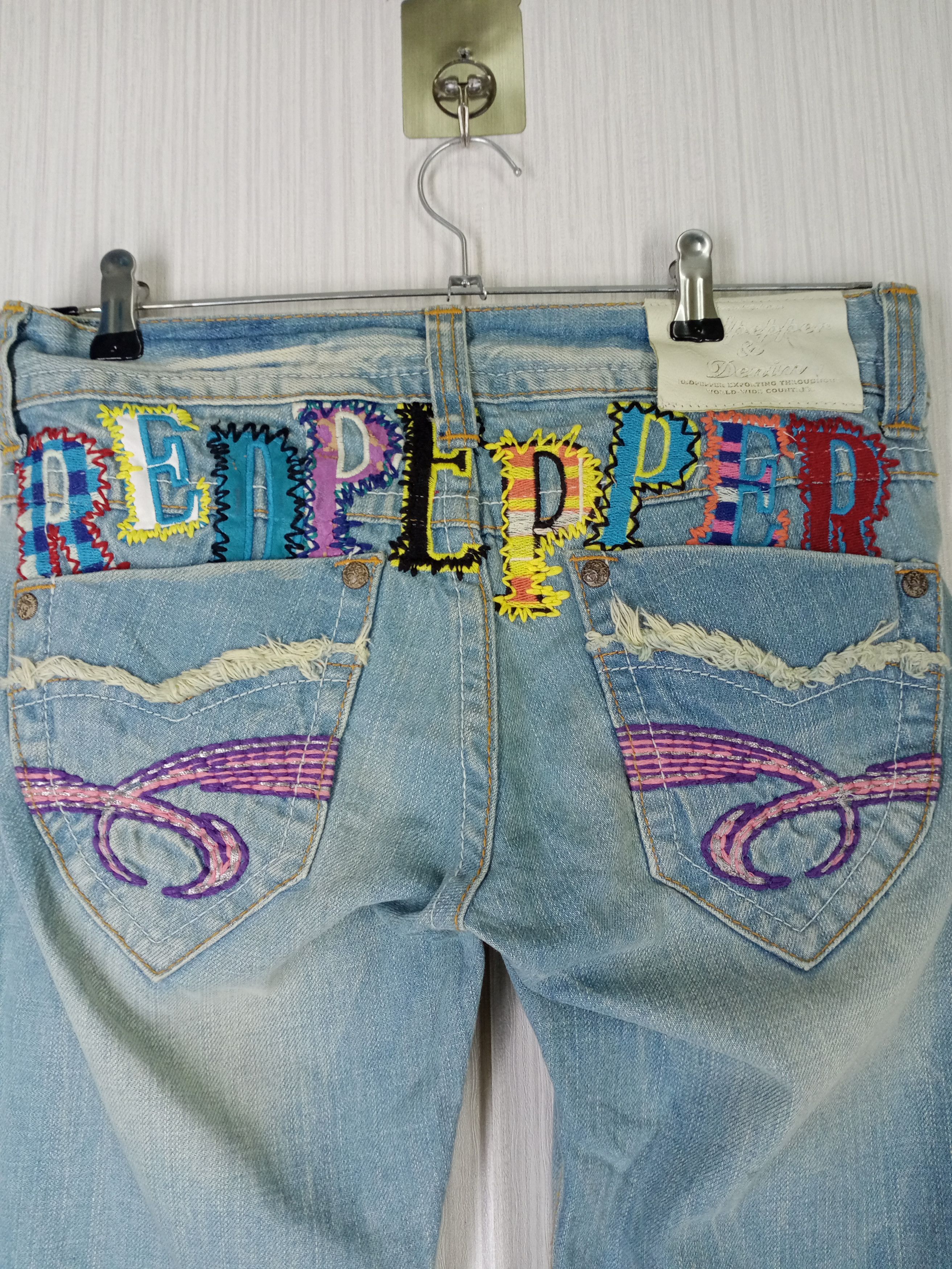 If Six Was Nine Japenese Brand Red Pepper Inspired Hysteric Denim Pants Size US 31 - 2 Thumbnail