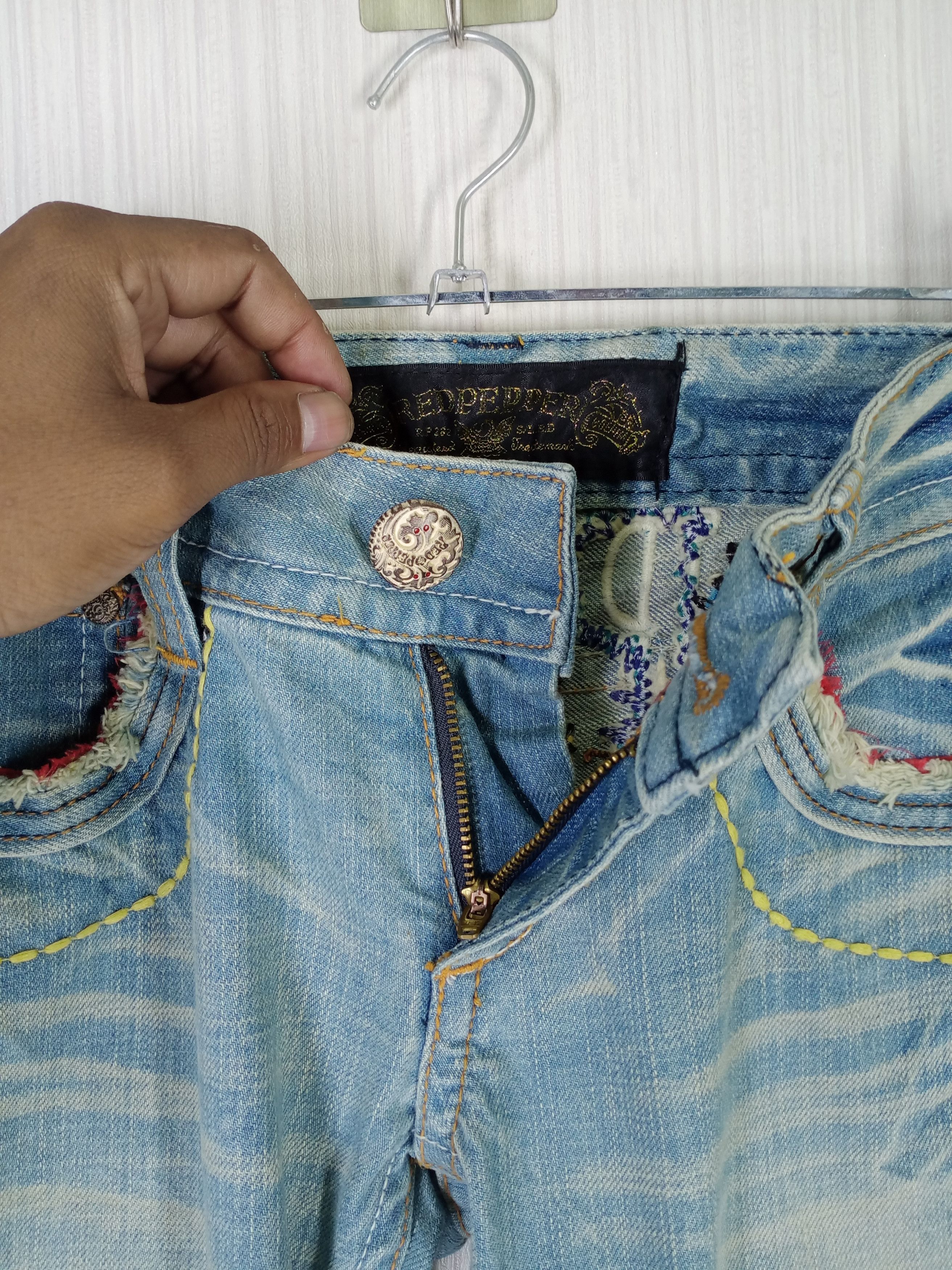 If Six Was Nine Japenese Brand Red Pepper Inspired Hysteric Denim Pants Size US 31 - 10 Thumbnail