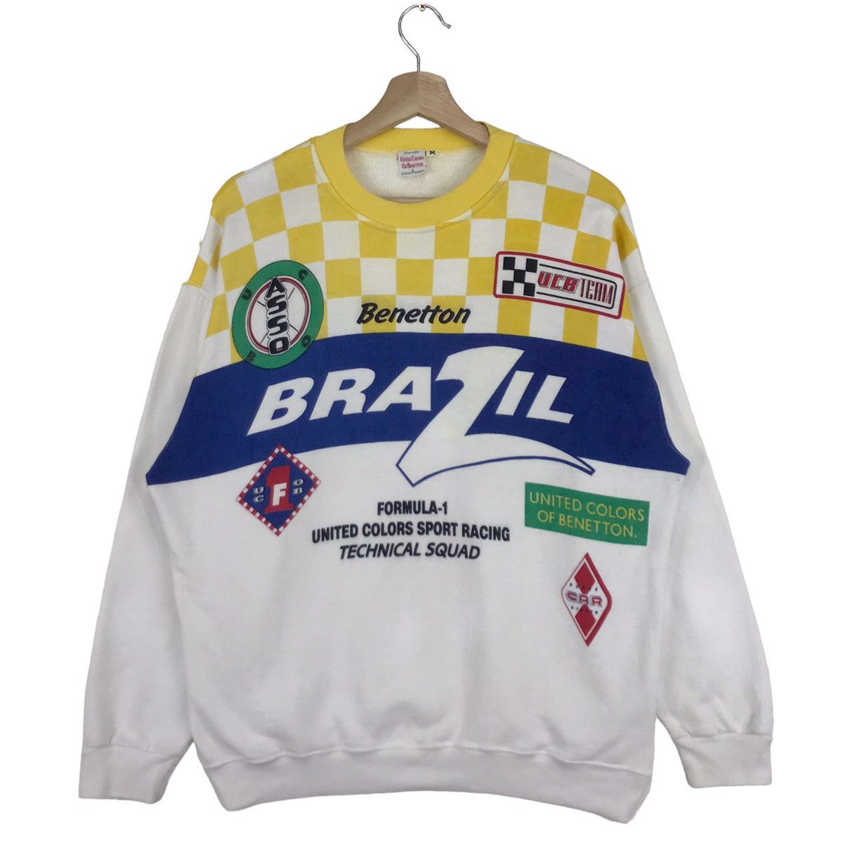 Benetton × United Colors Of Benetton 90’s Benetton F1 Brazil Racing Team Crewneck Size US M / EU 48-50 / 2 - 1 Thumbnail
