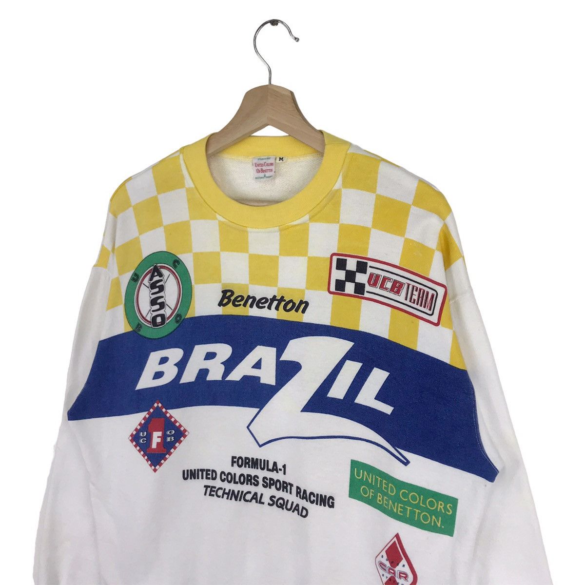 Benetton × United Colors Of Benetton 90’s Benetton F1 Brazil Racing Team Crewneck Size US M / EU 48-50 / 2 - 4 Thumbnail