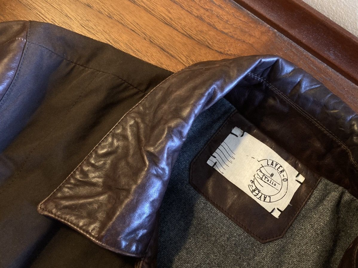 Layer-0 × Ma+ × Maurizio Altieri Archive Cotton+Steel+Leather Coat Size US S / EU 44-46 / 1 - 2 Thumbnail