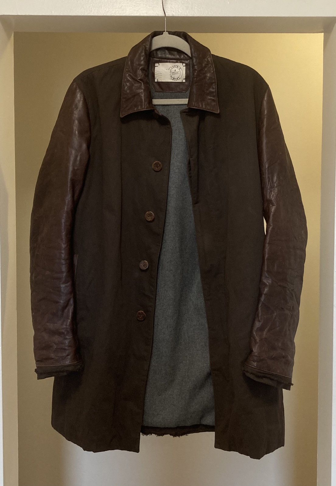 Layer-0 × Ma+ × Maurizio Altieri Archive Cotton+Steel+Leather Coat Size US S / EU 44-46 / 1 - 6 Thumbnail
