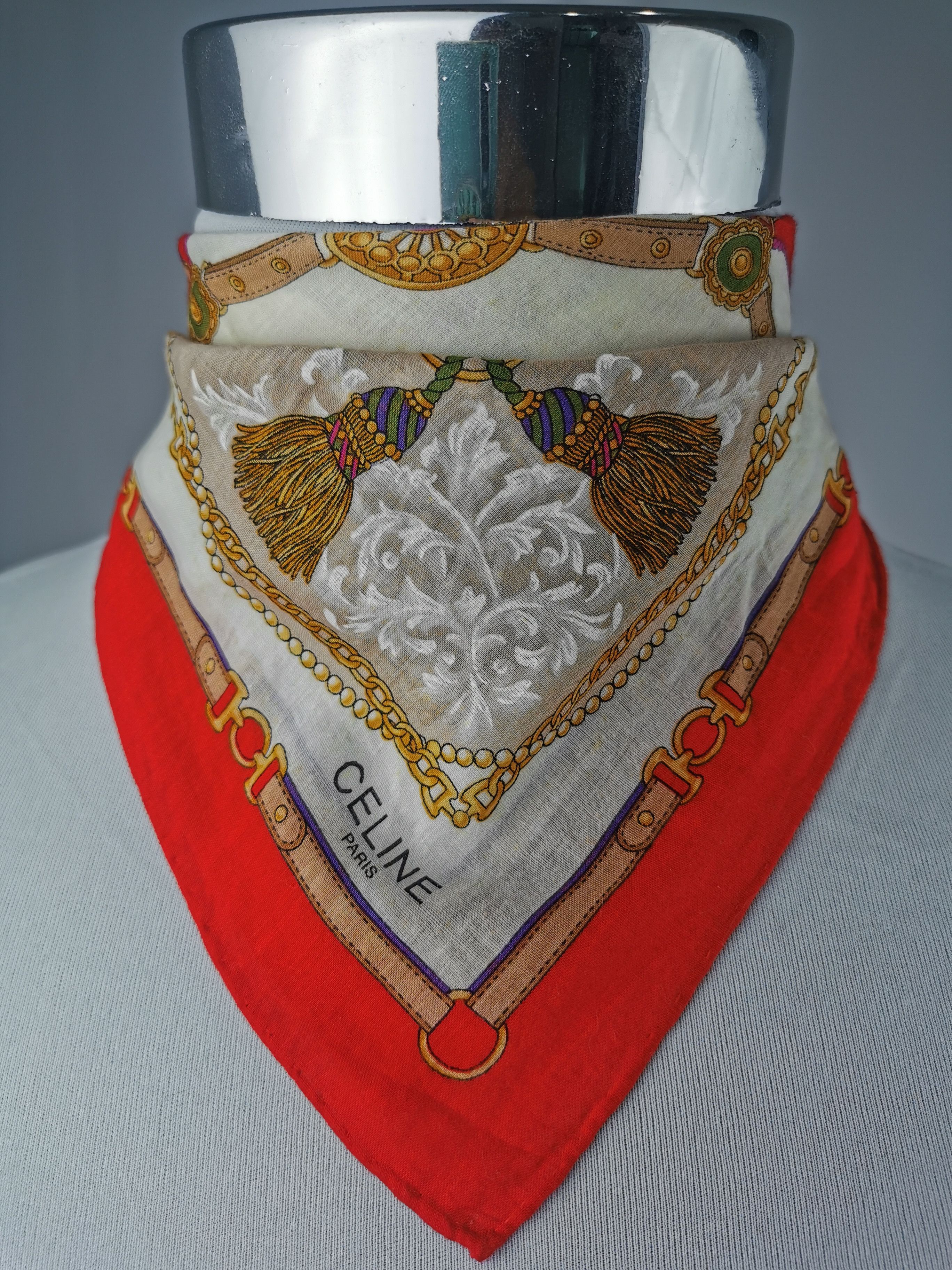 Celine × Vintage Celine handkerchief bandana neckerchief Size ONE SIZE - 1 Thumbnail