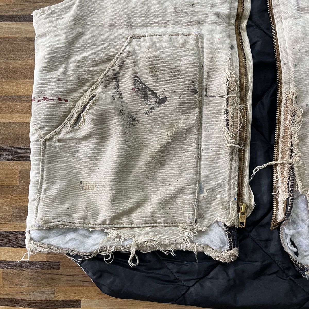 Carhartt × Vintage Distressed Vintage Carhartt Detroit Vest Ripped Made In USA Size US L / EU 52-54 / 3 - 7 Thumbnail