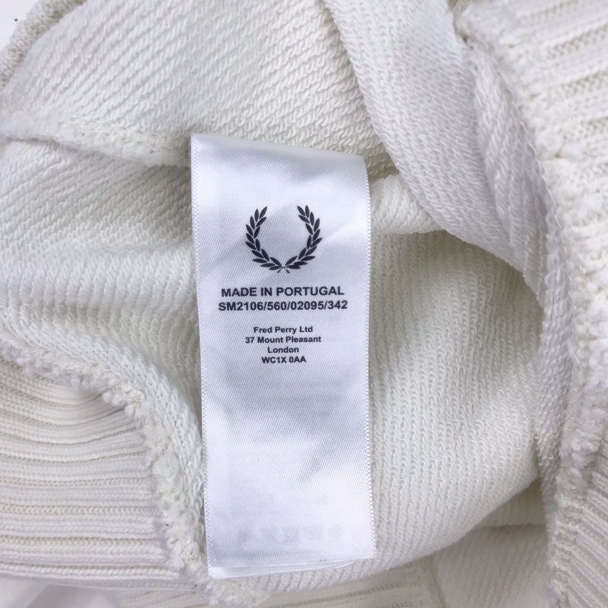Fred Perry × Raf Simons Embroidered White Logo Sweatshirt Size US M / EU 48-50 / 2 - 8 Thumbnail