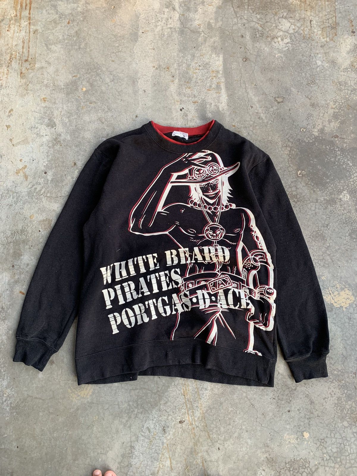 Vintage Anime One Piece Portgas D Ace Luffy Sweatshirt