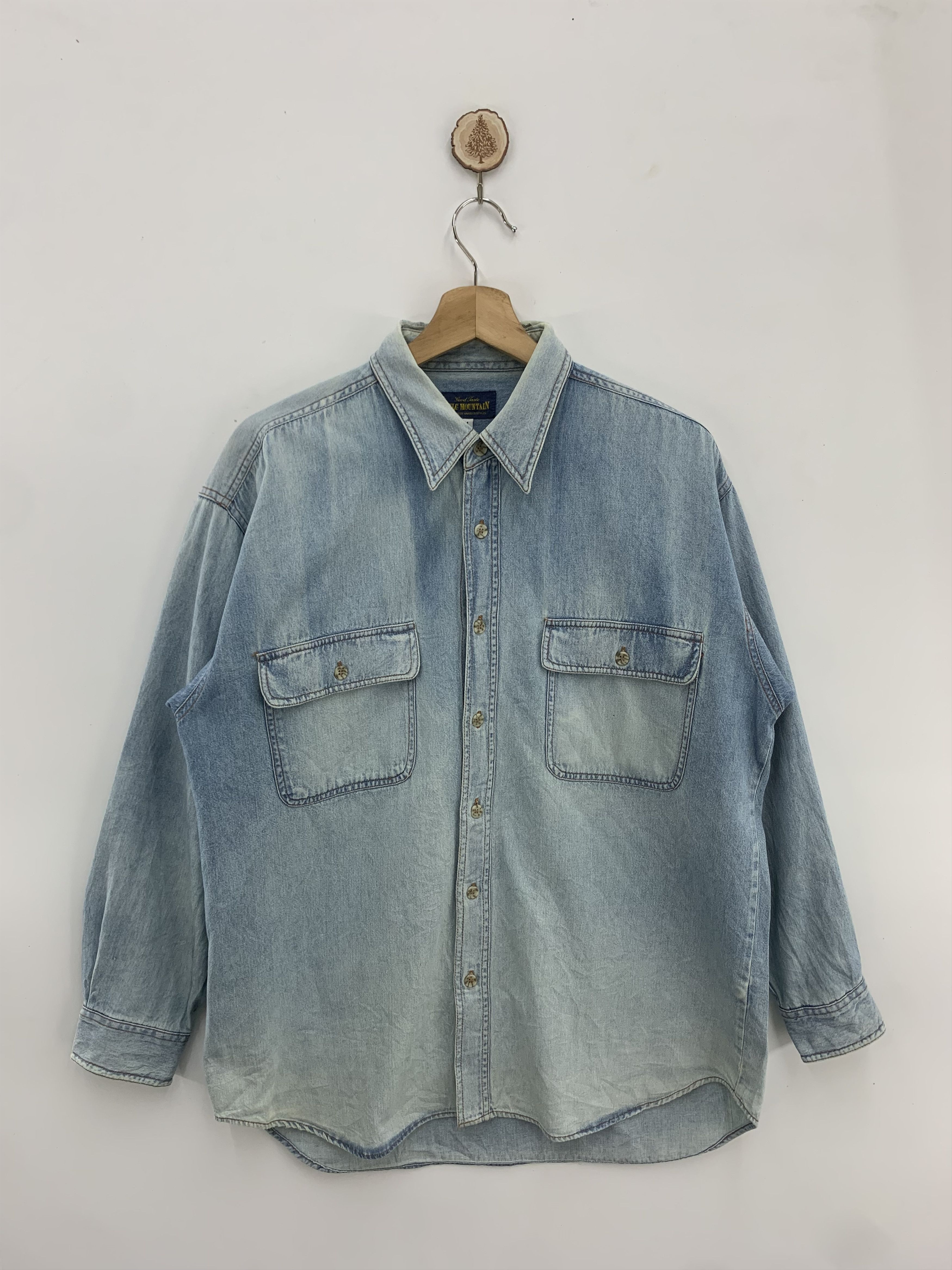 Japanese Brand Vintage Blug Mountain Denim Jacket Size US M / EU 48-50 / 2 - 1 Thumbnail