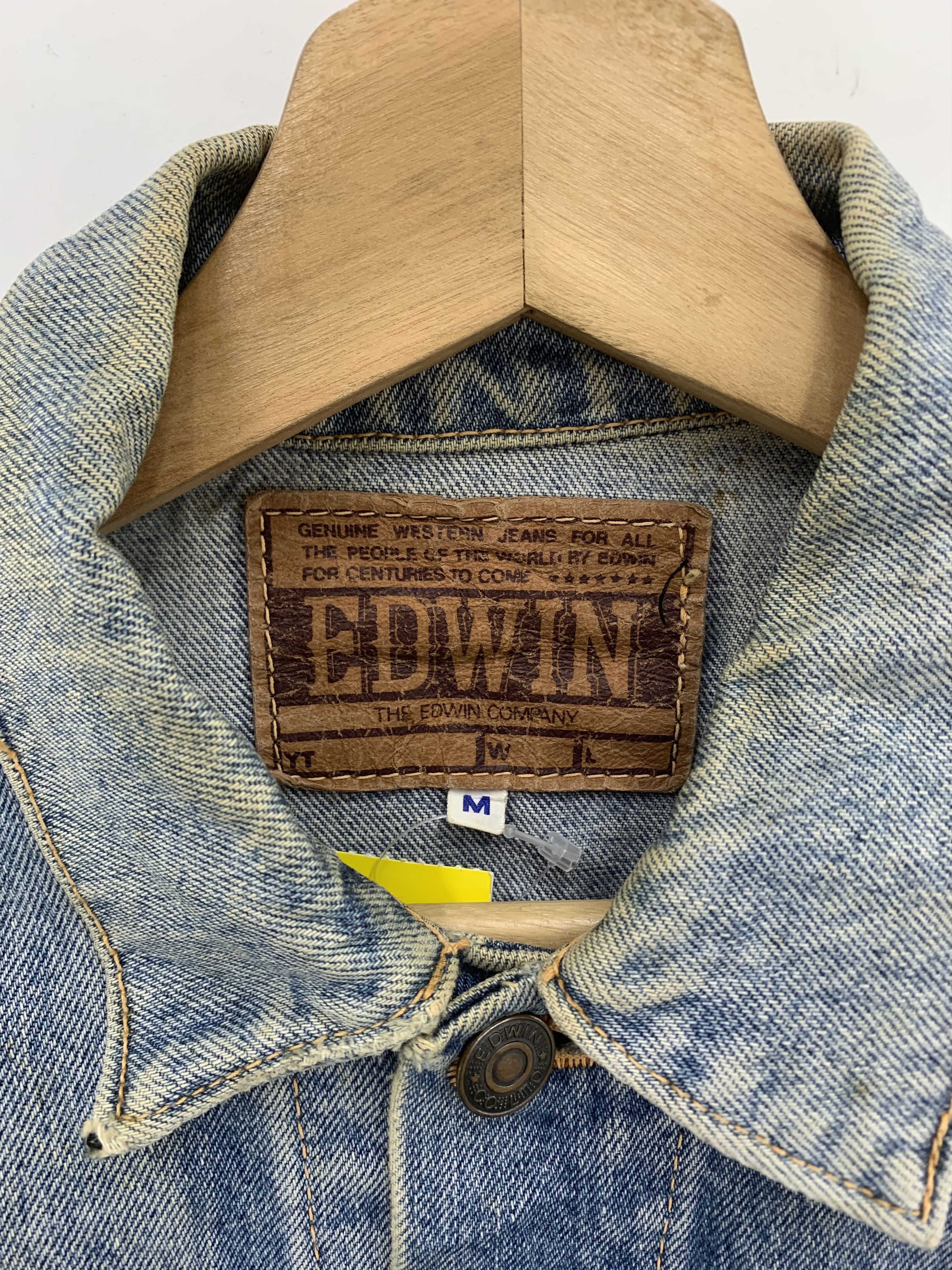 Edwin Vintage Edwin Denim Jacket Ripped Size US M / EU 48-50 / 2 - 3 Thumbnail