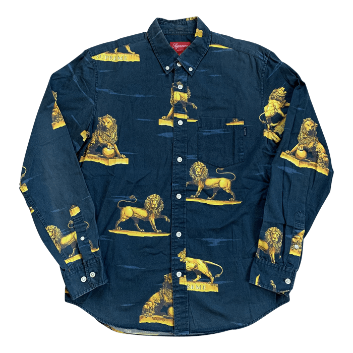 Supreme F/W 2013 Supreme Lions Oxford Shirt size small | Grailed