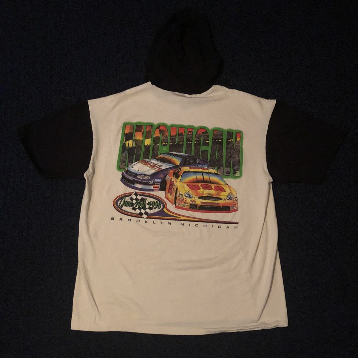 NASCAR Vintage 90s NASCAR Michigan Big Graphic Logo T Shirt Hoodie Size US L / EU 52-54 / 3 - 3 Thumbnail