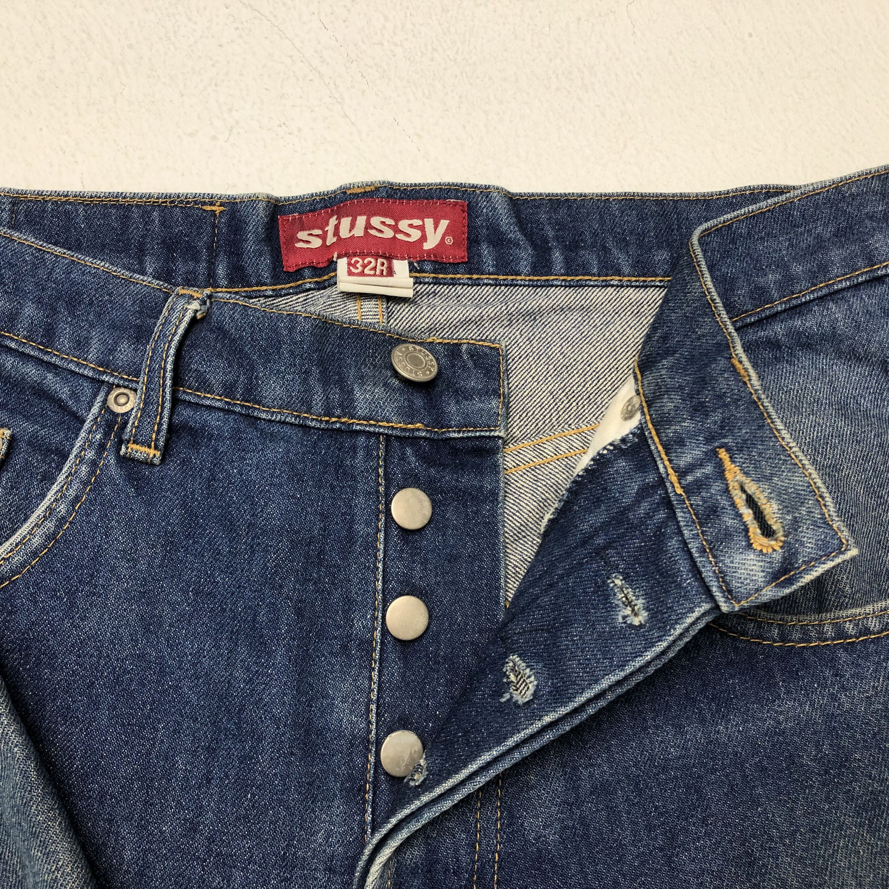 Stussy × Vintage Vintage Stussy USA Custom Design Denim Jeans Size US 33 - 12 Thumbnail