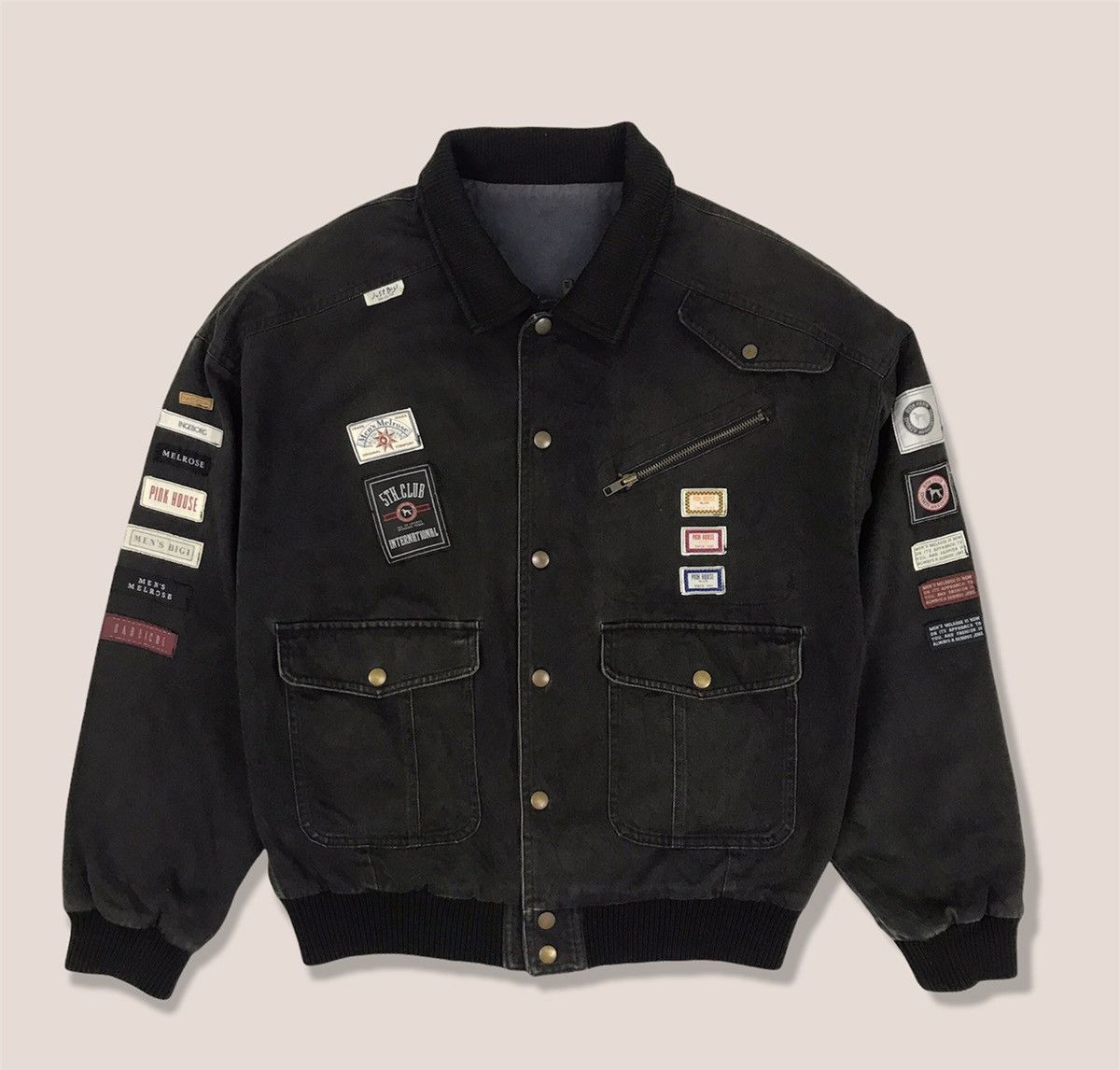 Vintage Vintage Multi Patch Varsity Jacket Size US L / EU 52-54 / 3 - 1 Thumbnail