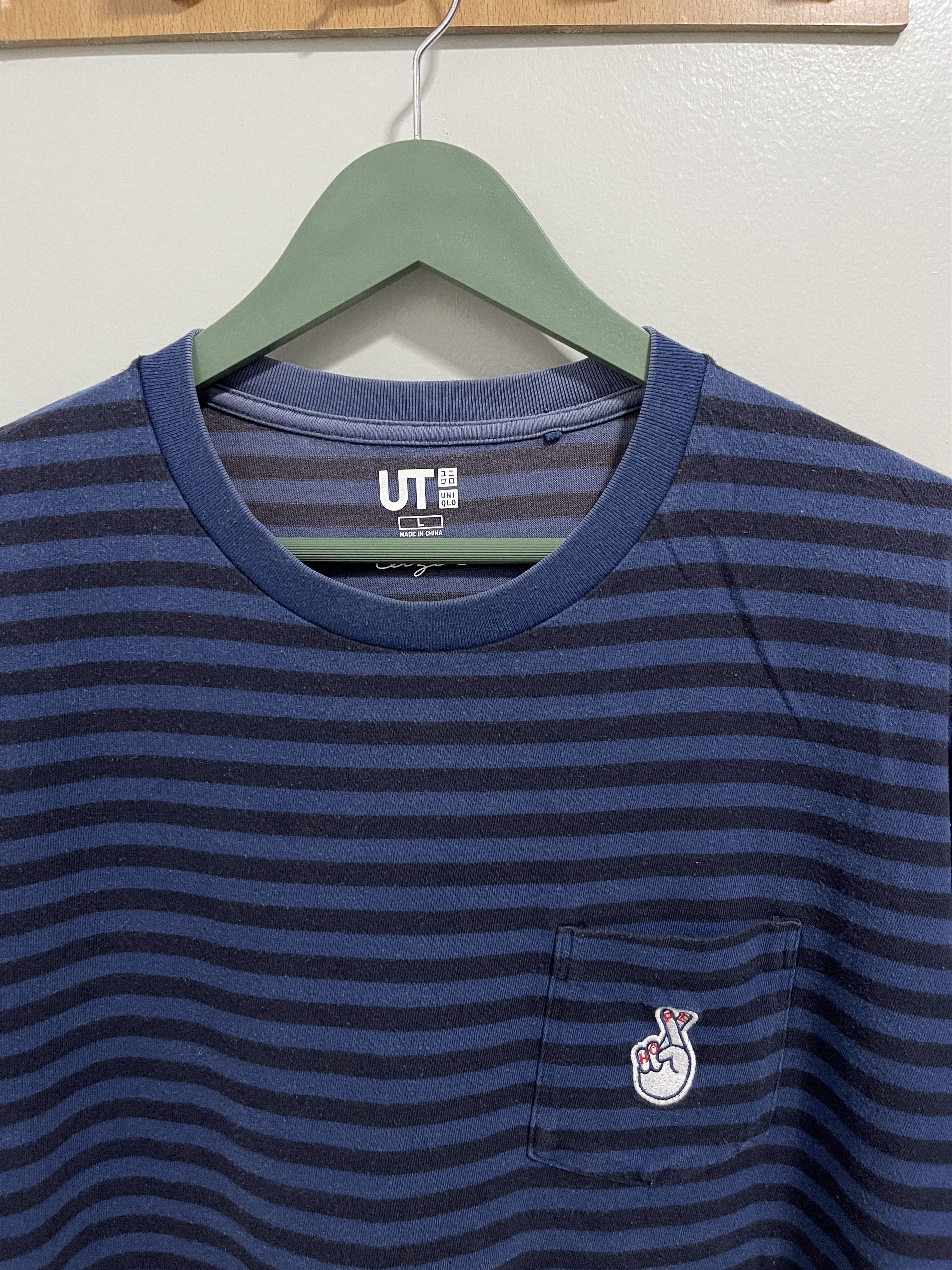 Japanese Brand × Uniqlo × Vintage Uniqlo x Peiter Ceizer Single Pocket Striped Tshirt Size US L / EU 52-54 / 3 - 2 Thumbnail