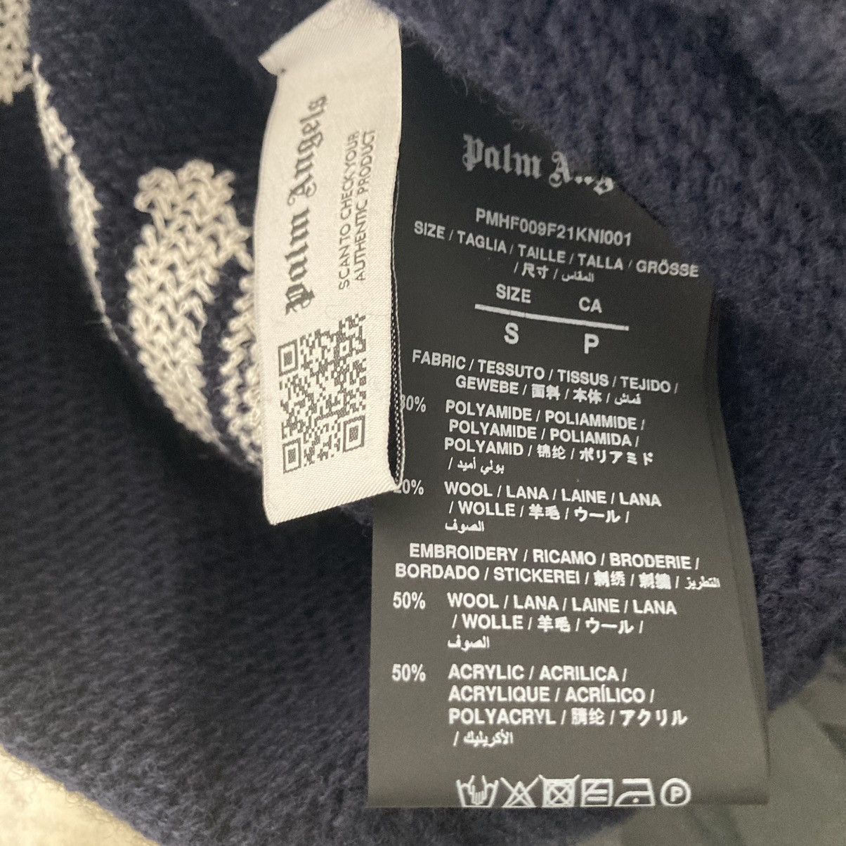 Palm Angels New Palm Angels Curved Logo Knit Turtleneck Sweater Small Size US S / EU 44-46 / 1 - 4 Thumbnail