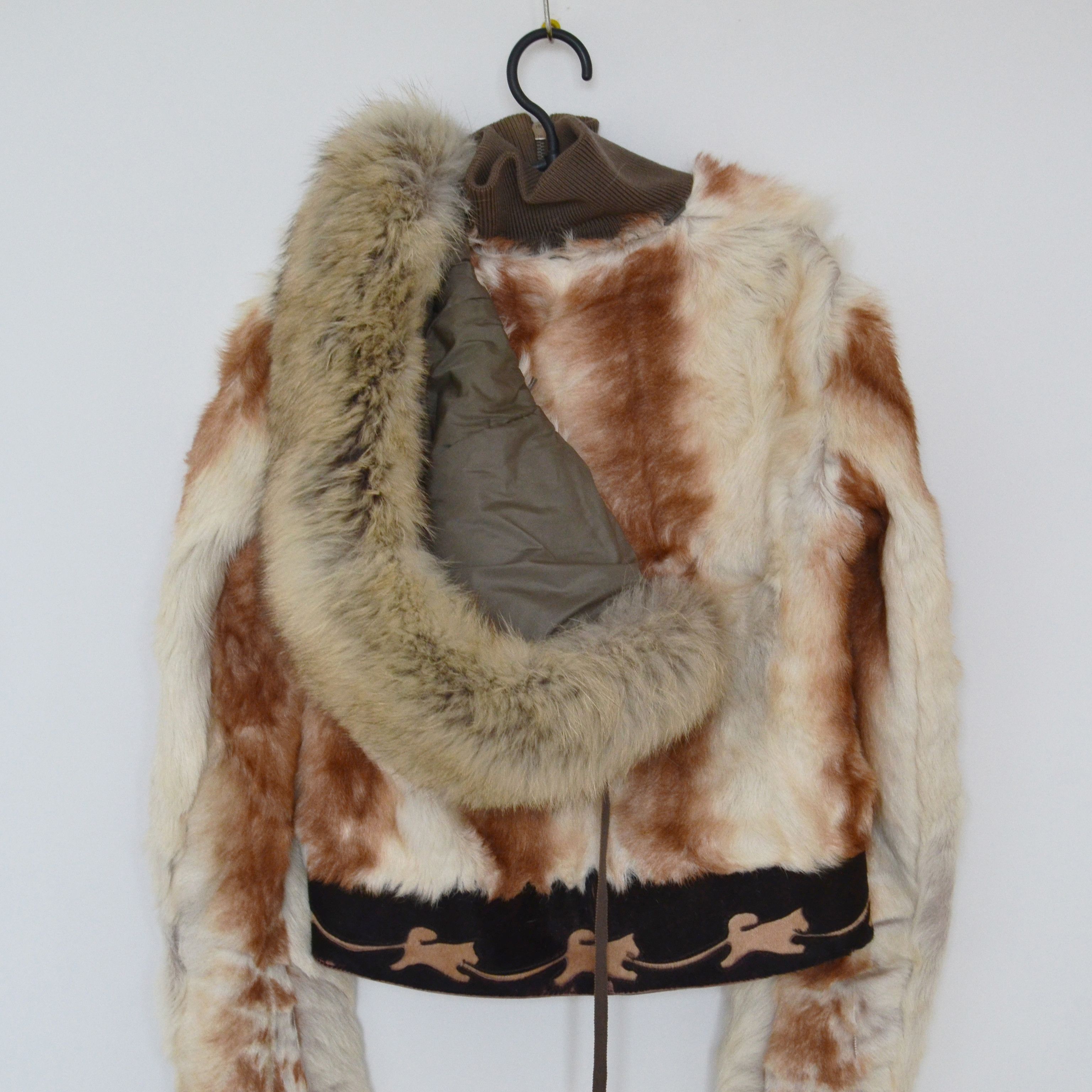 Prada PRADA Fur Jacket Hooded Calf Leather Wool Zip Bomber Size XS / US 0-2 / IT 36-38 - 3 Thumbnail