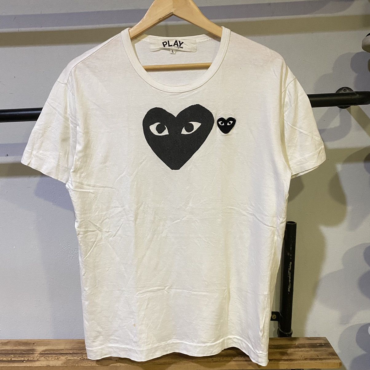 Comme des Garcons × Comme des Garcons PLAY Comme Des Garcons Play Love Black Tee Size US M / EU 48-50 / 2 - 1 Thumbnail