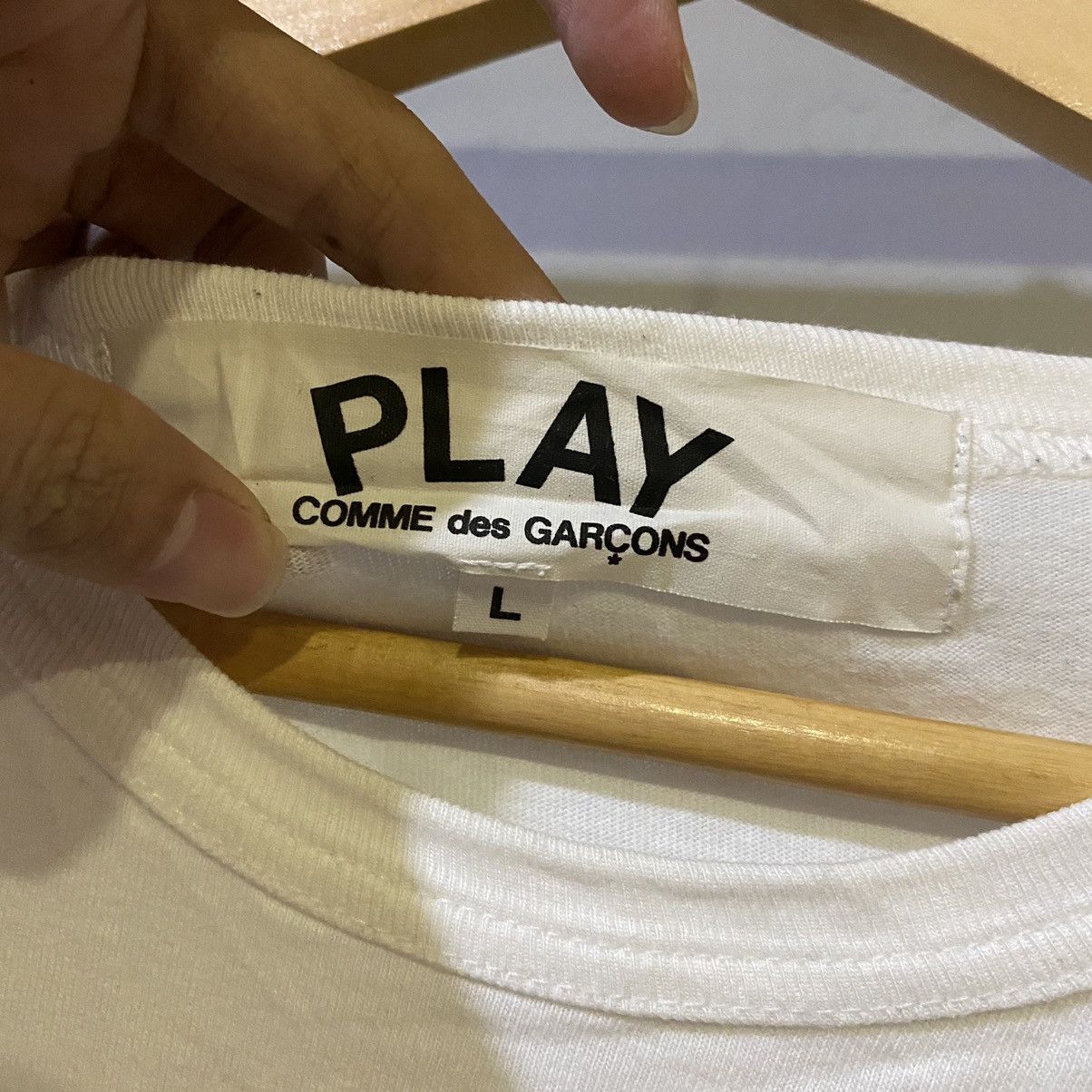 Comme des Garcons × Comme des Garcons PLAY Comme Des Garcons Play Love Black Tee Size US M / EU 48-50 / 2 - 6 Thumbnail