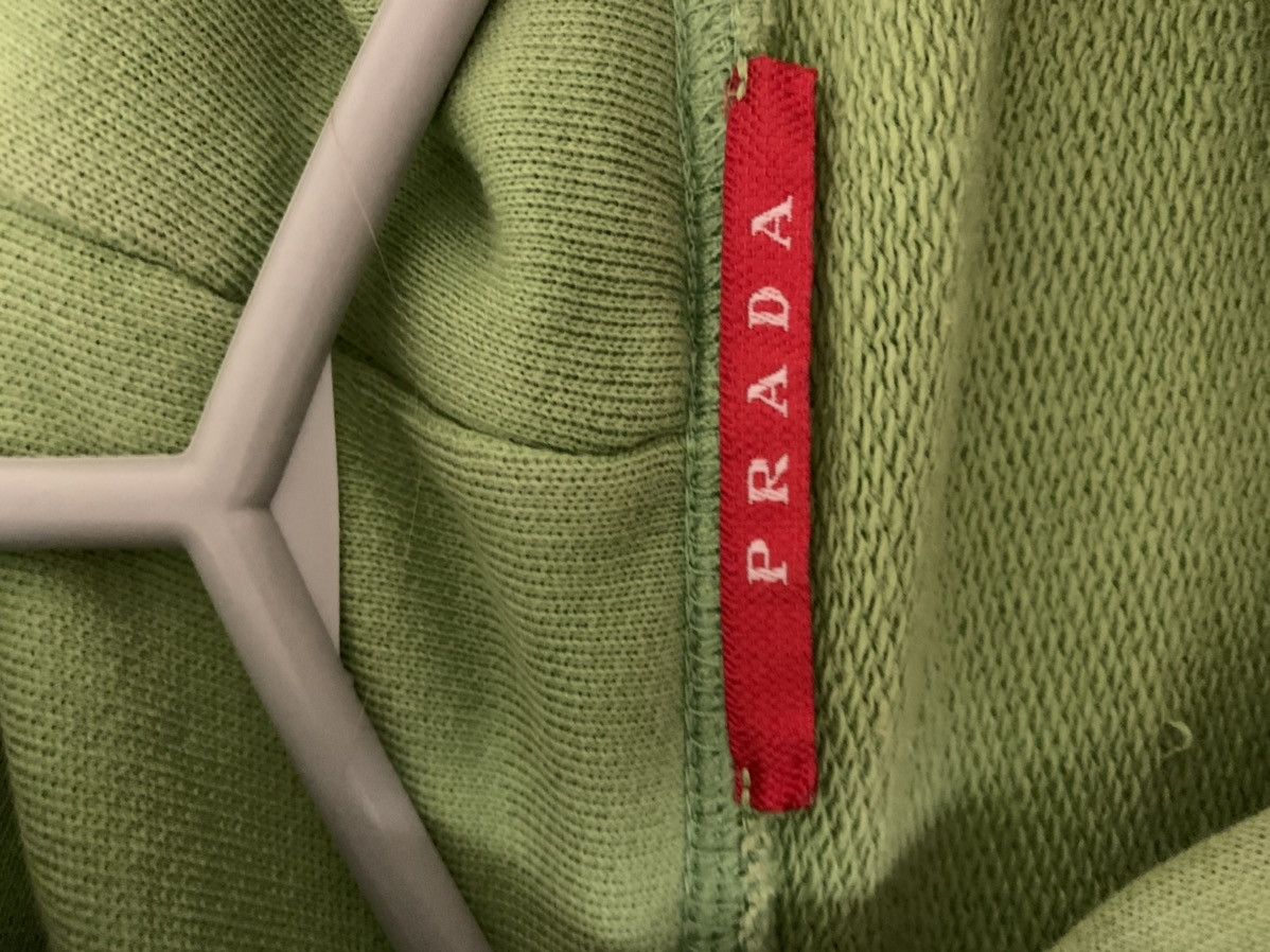Prada × Vintage Cute Ass Green Prada Pullover Hoodie Linea Rosa Oversized Size US L / EU 52-54 / 3 - 8 Thumbnail