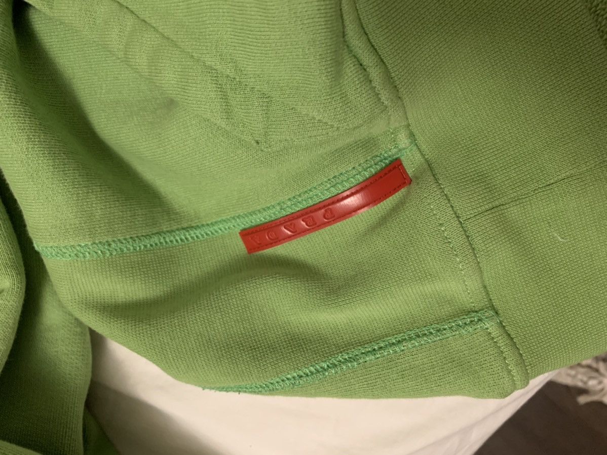 Prada × Vintage Cute Ass Green Prada Pullover Hoodie Linea Rosa Oversized Size US L / EU 52-54 / 3 - 9 Thumbnail
