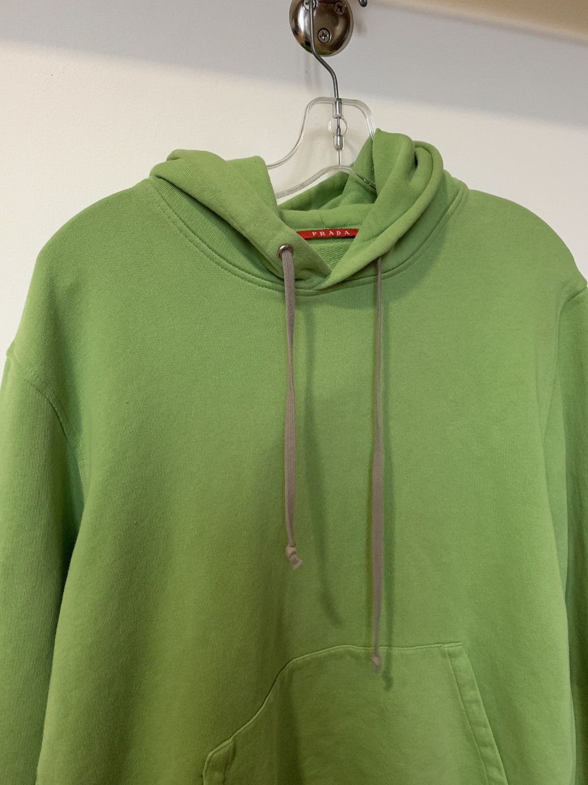 Prada × Vintage Cute Ass Green Prada Pullover Hoodie Linea Rosa Oversized Size US L / EU 52-54 / 3 - 4 Thumbnail
