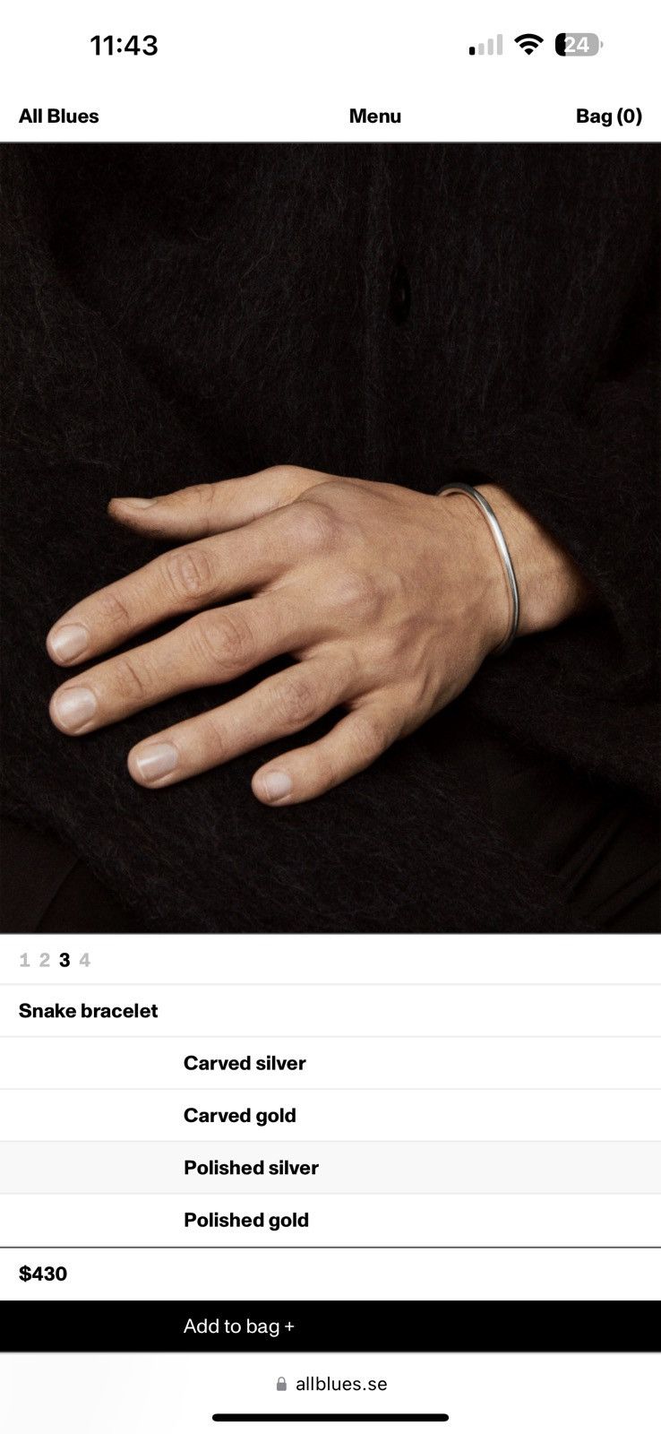 All Blues SNAKE BRACELET CARVED GOLD All Blues: Personal