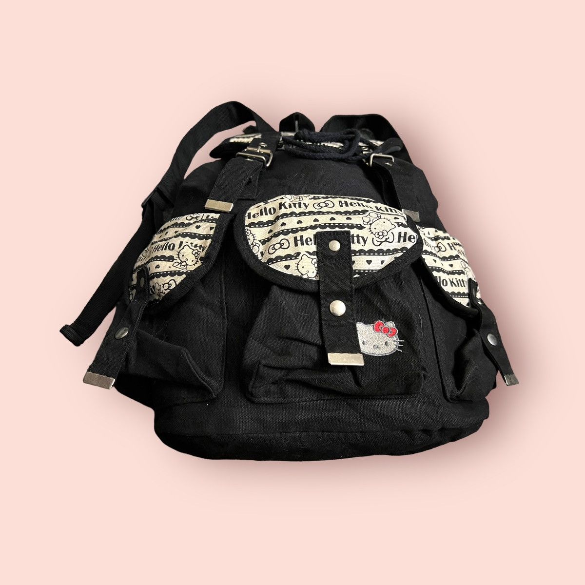 Anime × Cartoon Network × Japanese Brand RARE HELLO KITTY SANRIO MULTI POCKET DAYPACK/BACKPACK Size ONE SIZE - 9 Thumbnail